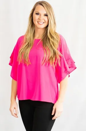 Layered Ruffle Sleeve Blouse by Umgee Clothing