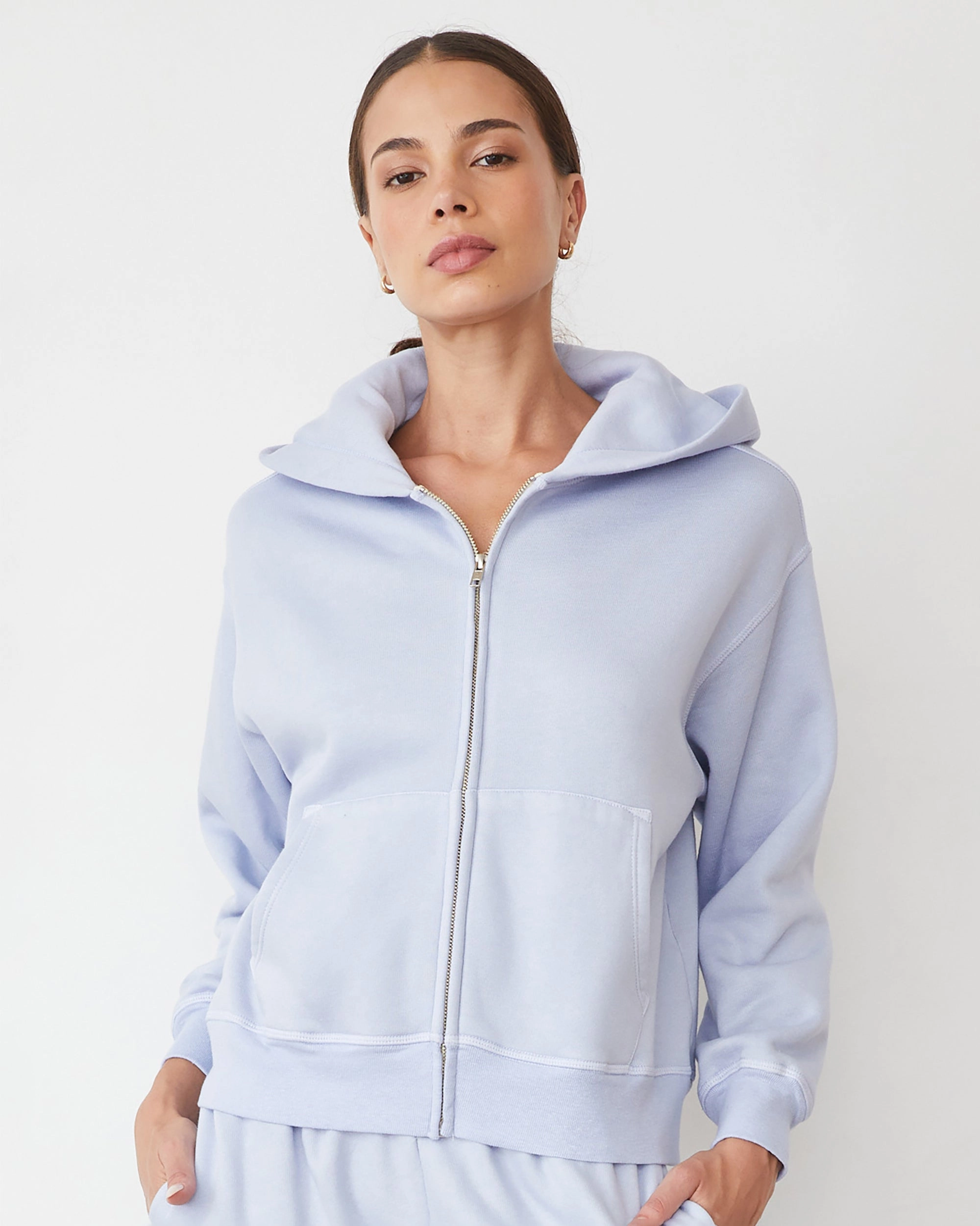AllSeason Wearability Teddy Fleece Relaxed Zip Up Hoody