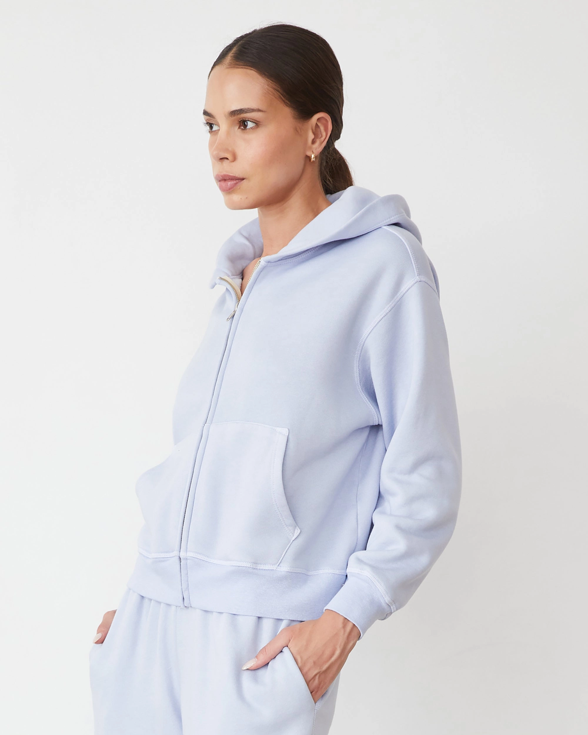 Active Look Teddy Fleece Relaxed Zip Up Hoody