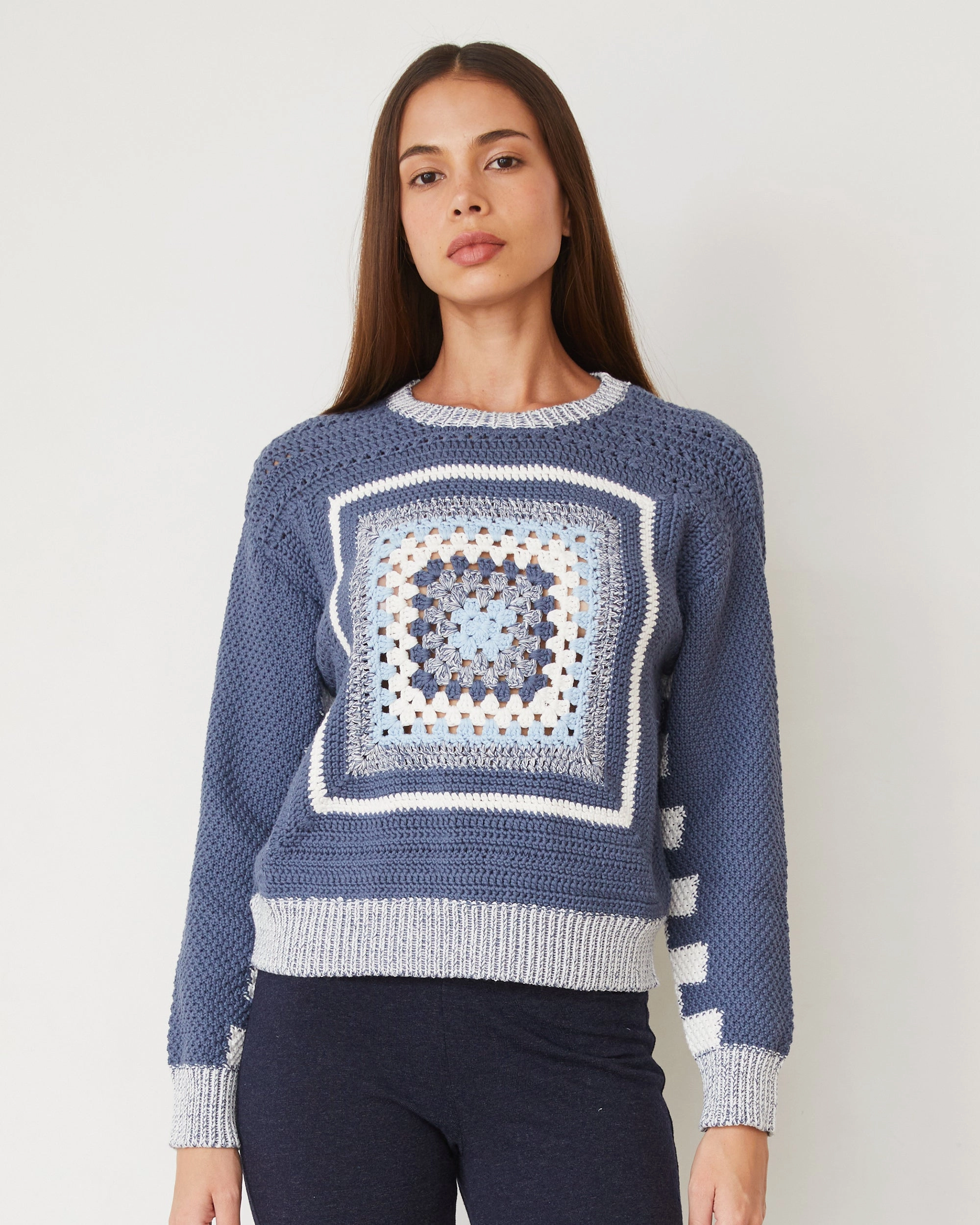 Crochet Pullover Sweater Classic Polo FadeResistant