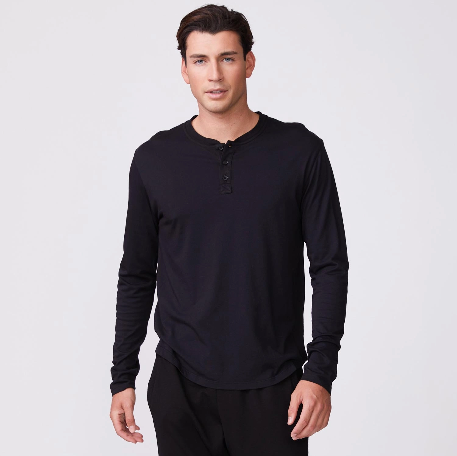 Eco Conscious Packaging Bonded Seam Technology Long Sleeve Henley