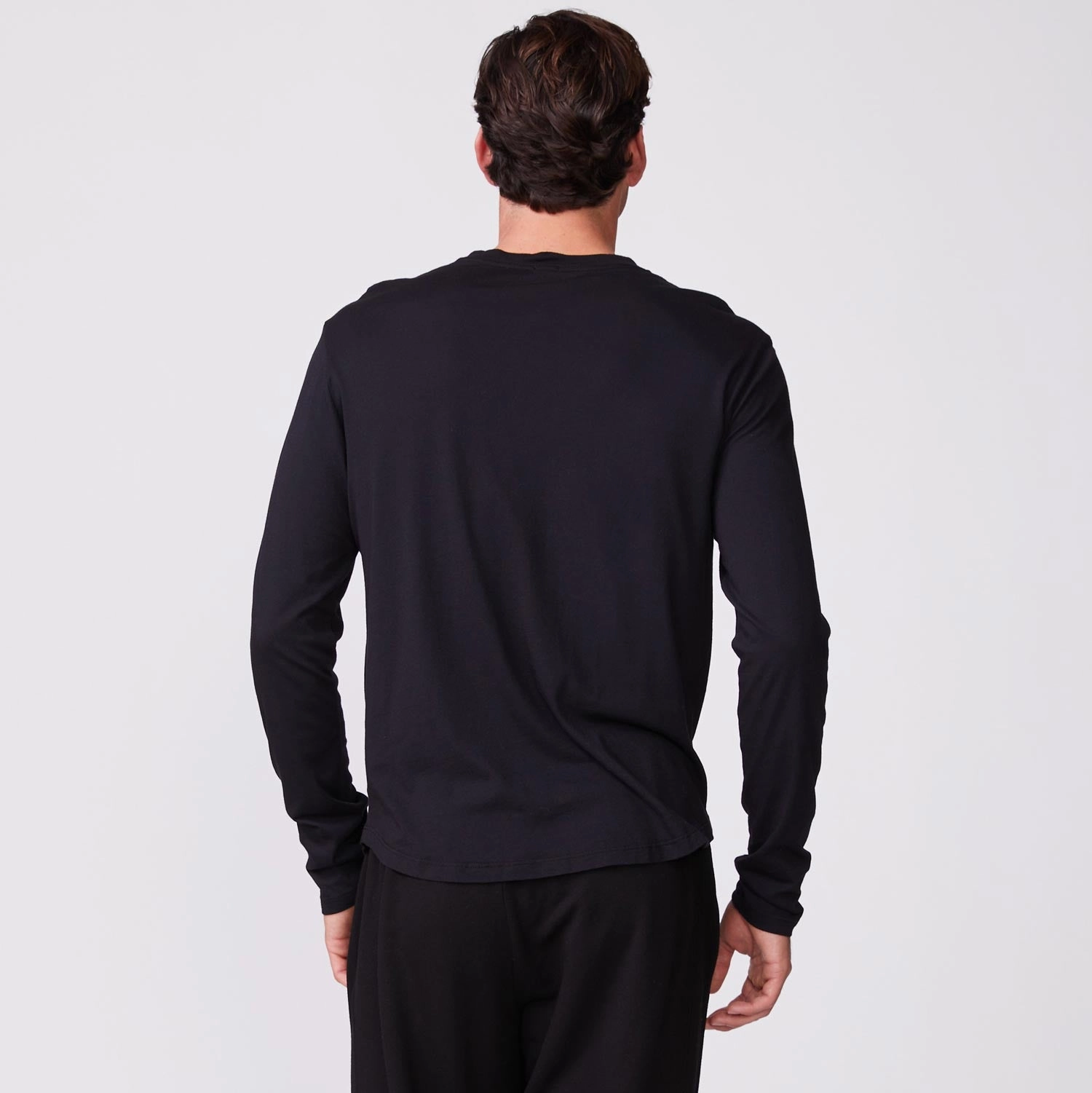 NonSlip Grip Tape Layered Hem Reinforcement Long Sleeve Henley