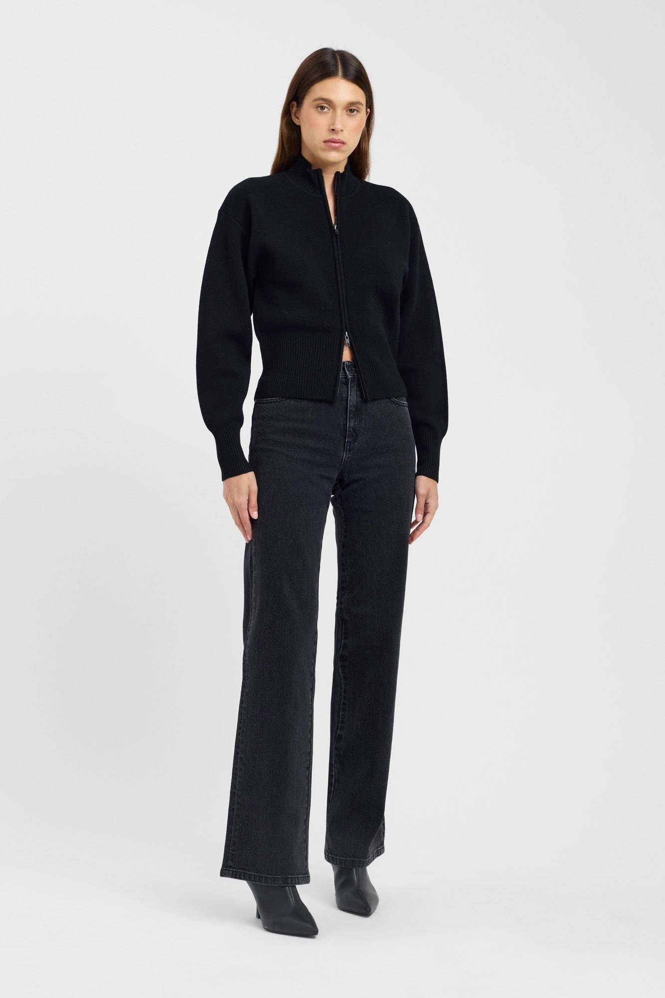 Layered Cuff Dalton Zip Cardigan