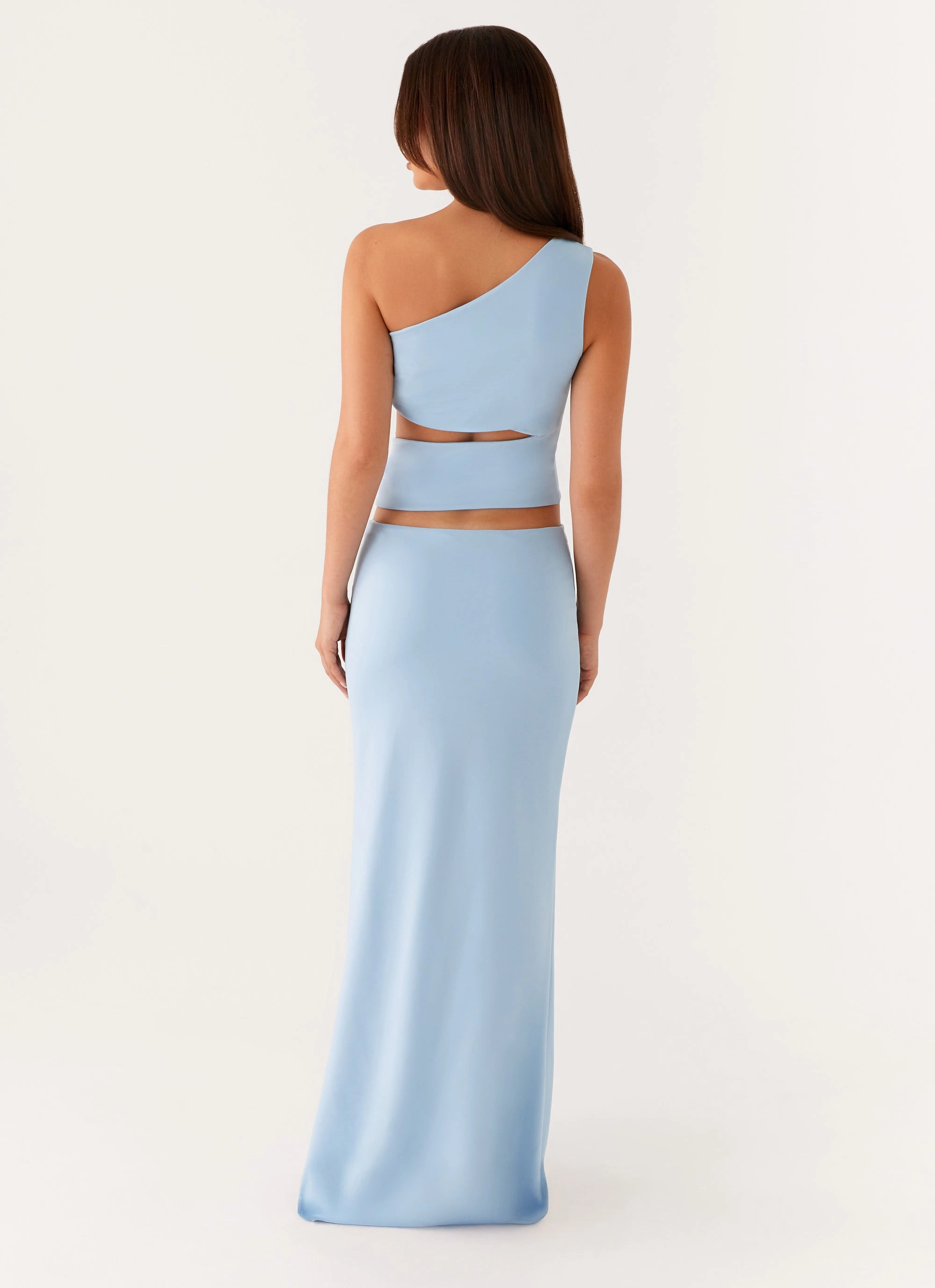 Laylani Cut Out Maxi Dress - Blue Breathable wear