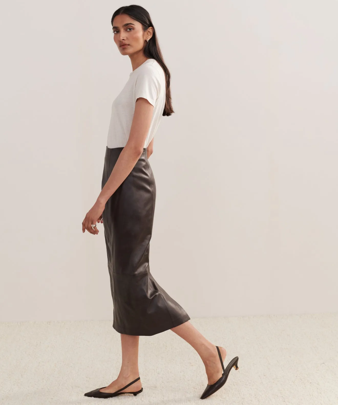 Leather Sienna Skirt Soft Comfort Flattering Comfort