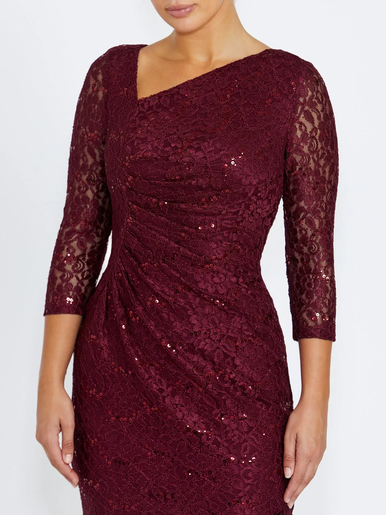Daytime Look Leighton Malbec Stretch Lace Dress