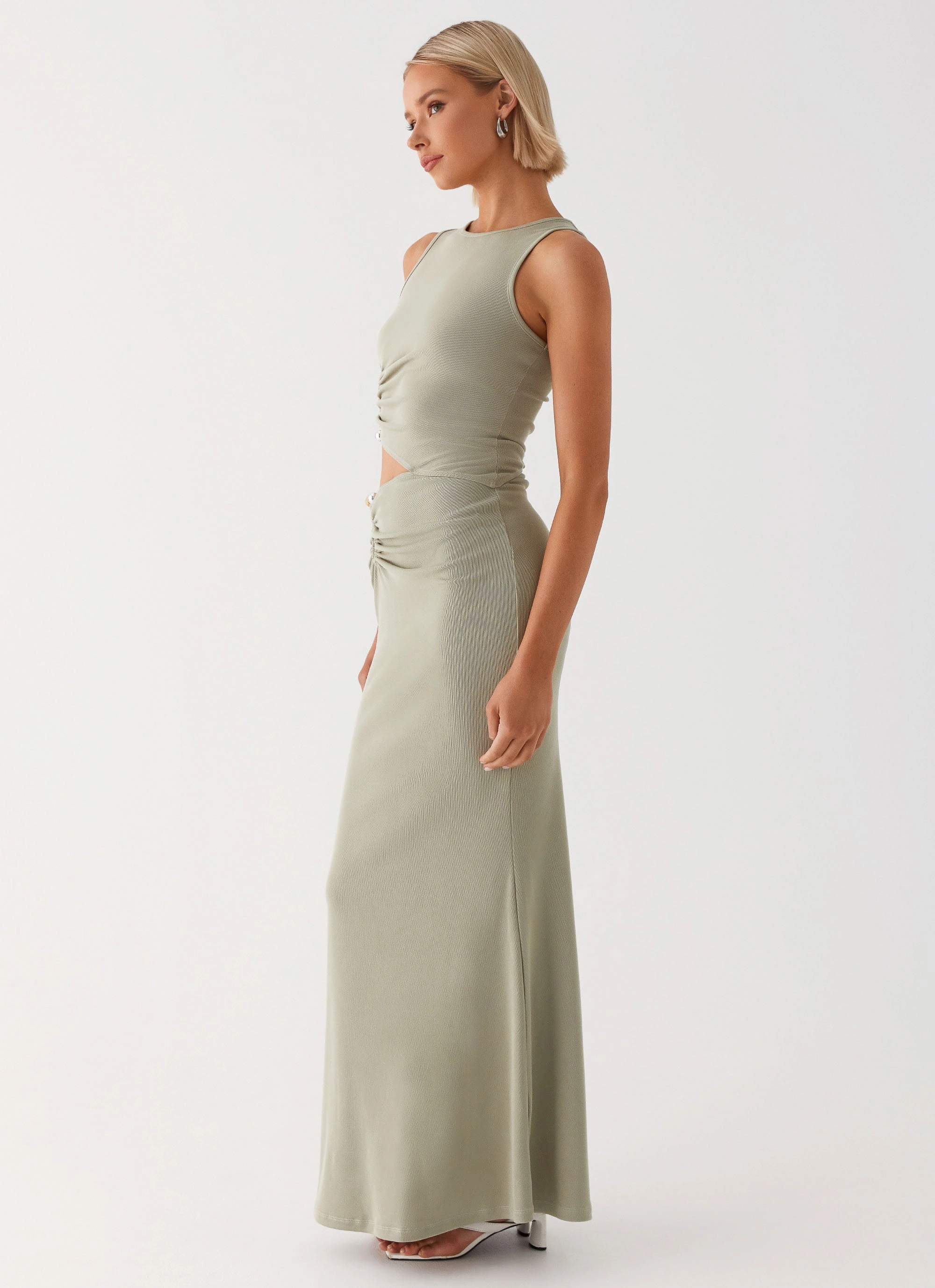 Classic Tailoring Everyday-Use Lennox Maxi Dress - Sage