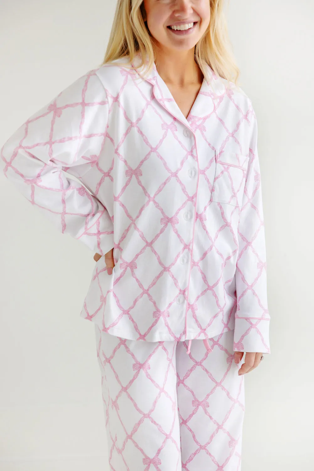 Let Me Lounge Long Sleeve Top (Women) - Belle Meade Bow