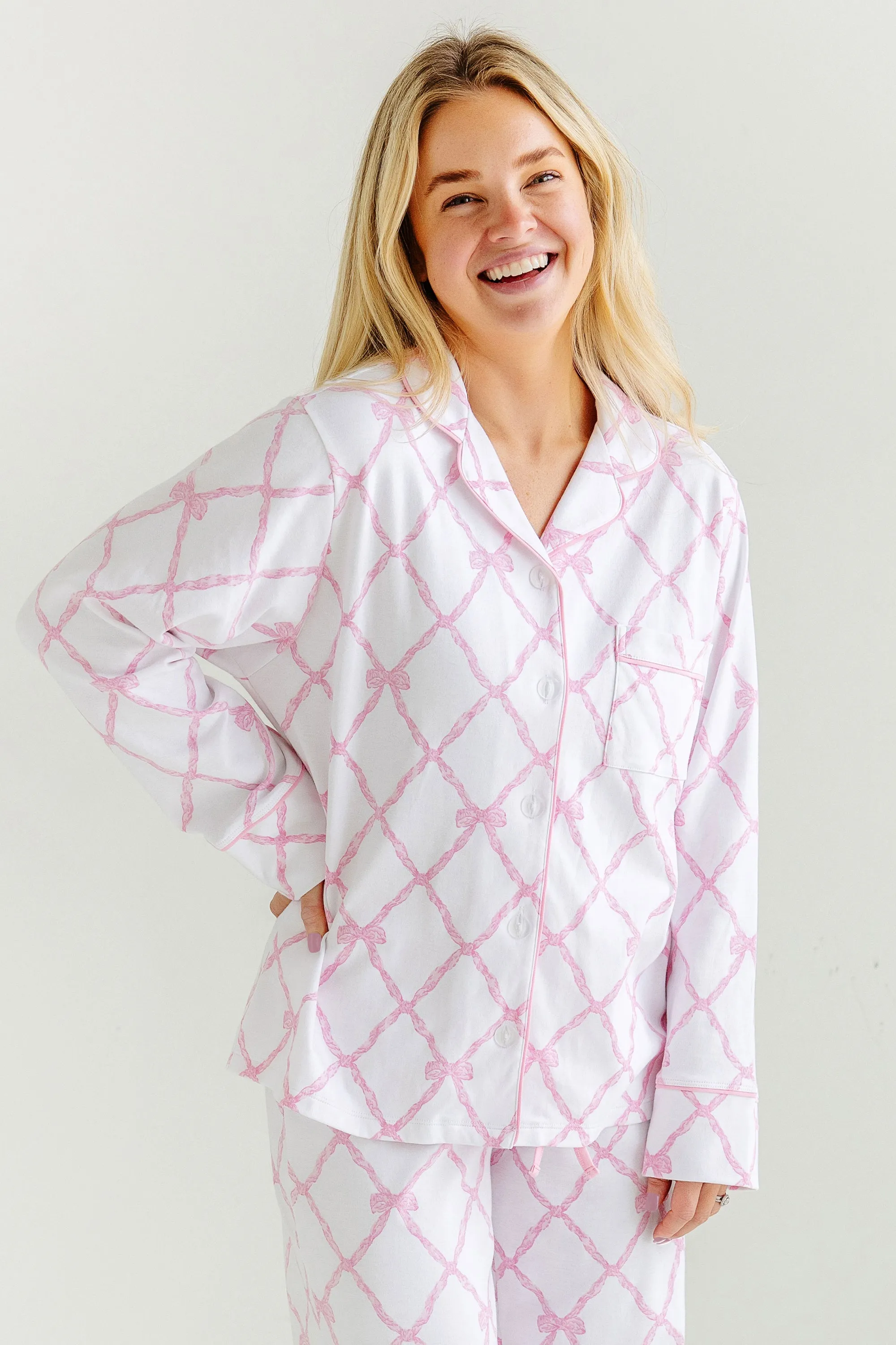 Let Me Lounge Long Sleeve Top (Women's) - Belle Meade Bow