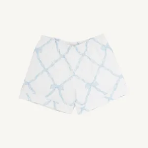 Let Me Lounge Shorts (Women) - Buckhead Blue Belle Meade Bow