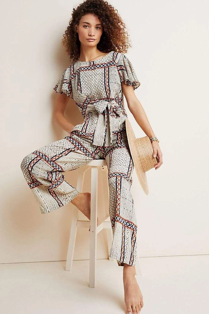 Letizia Jumpsuit - Dulce de Tequila WrinkleResistant Cloth ButtonDownCollar