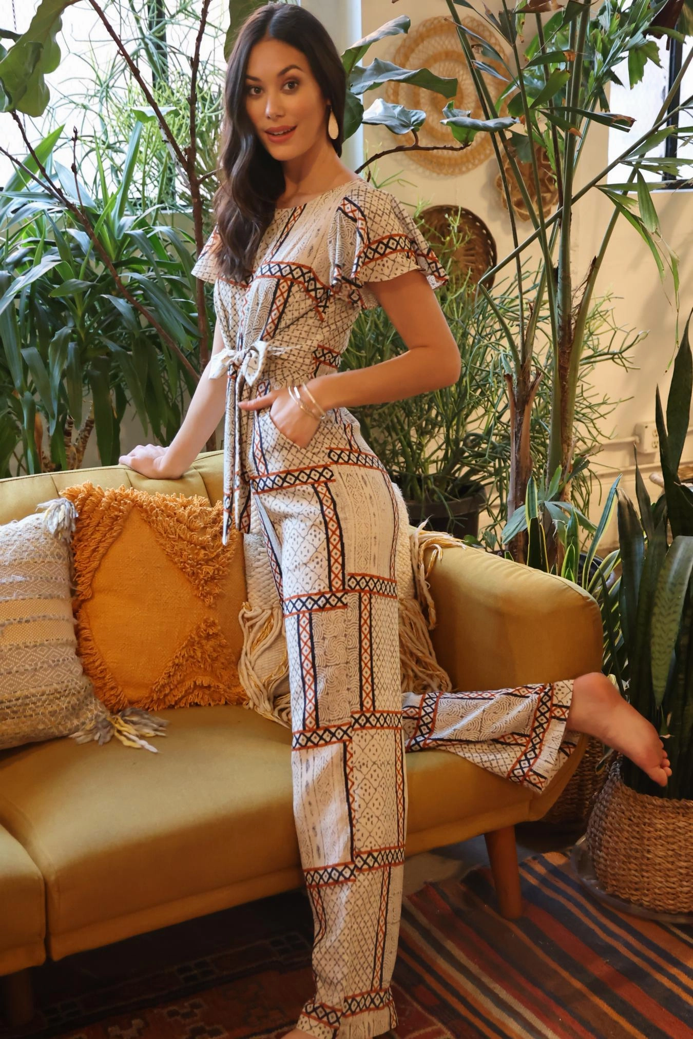 Letizia Jumpsuit - Dulce de Tequila Biodegradable material Flexible Shoulder Gusset