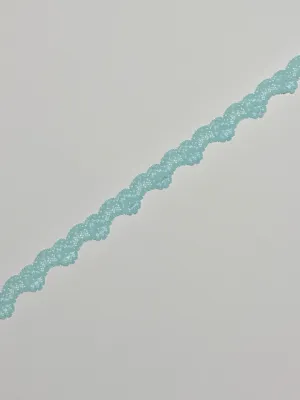 Light Blue 1" Wide Stretch Lace