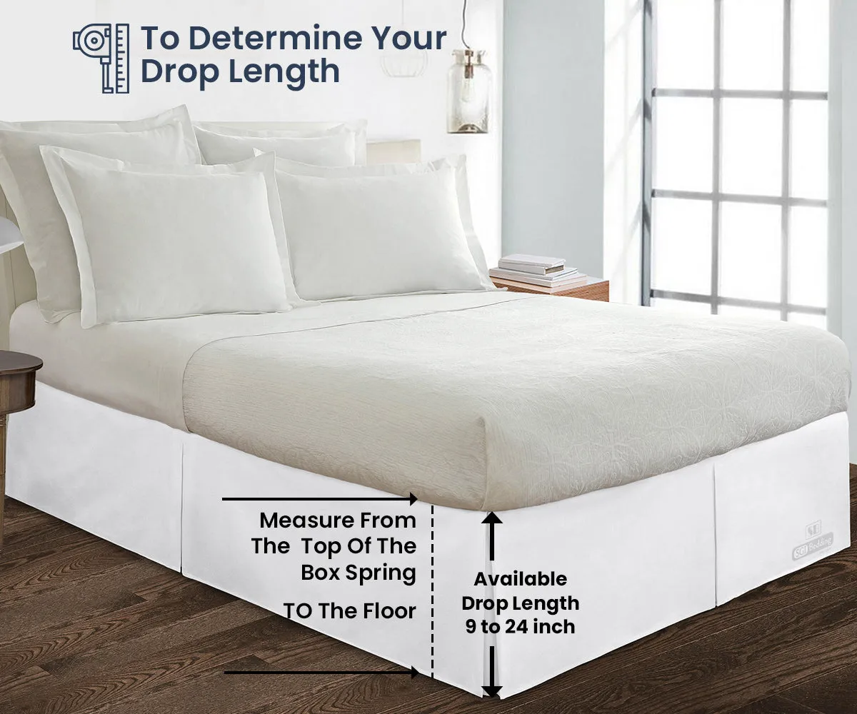 LIGHT BLUE PLEATED BED SKIRT