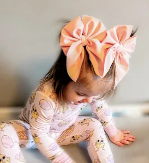 Light Pink Matte Swim Bow