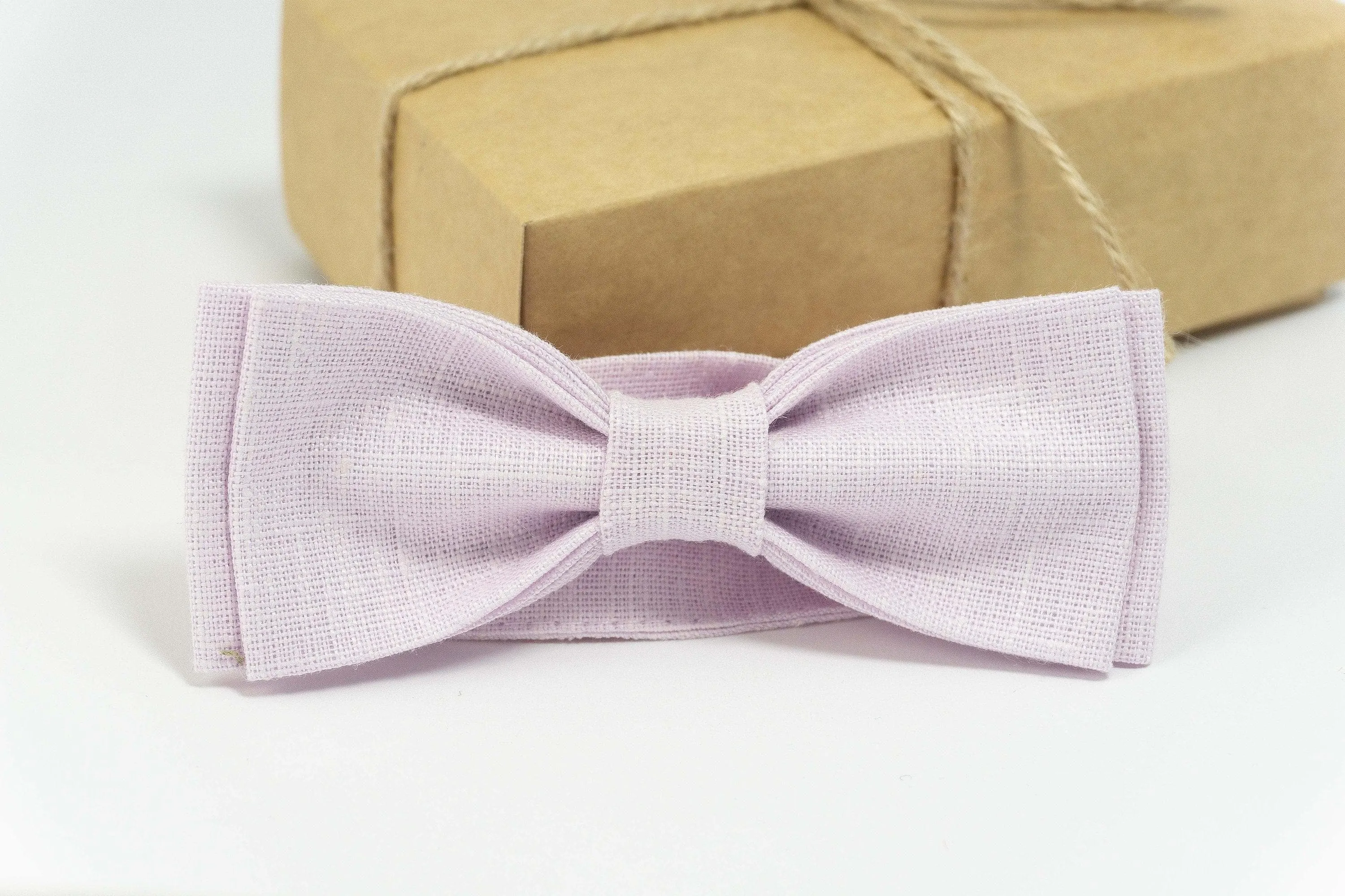Light Pink slim wedding bow ties for groomsmen | Light Pink baby bow tie
