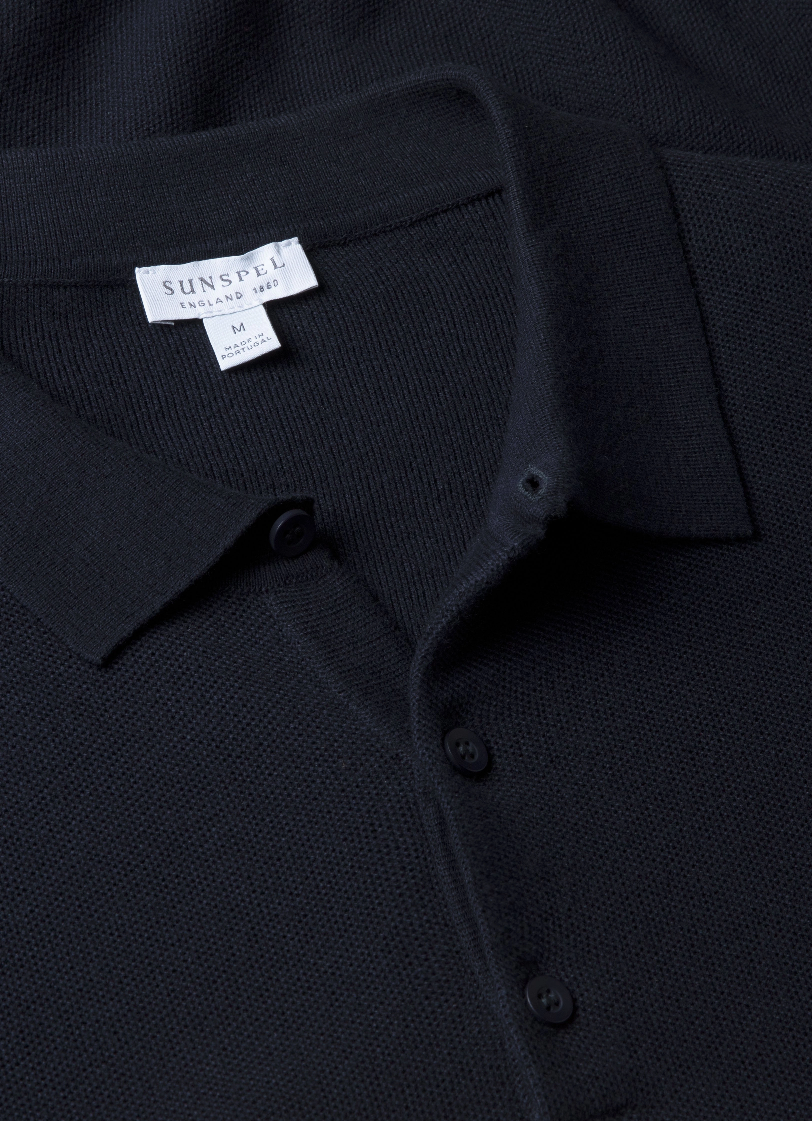Men's Knit Polo Shirt in Navy Luxe Wear