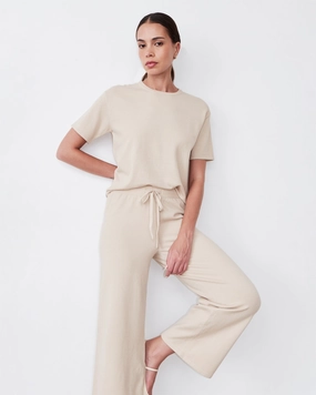 Light Soft Knit Basic Tee Recycled Nylon Composite Light Soft Knit Basic Tee Raw Edge Detail CushionedSupport