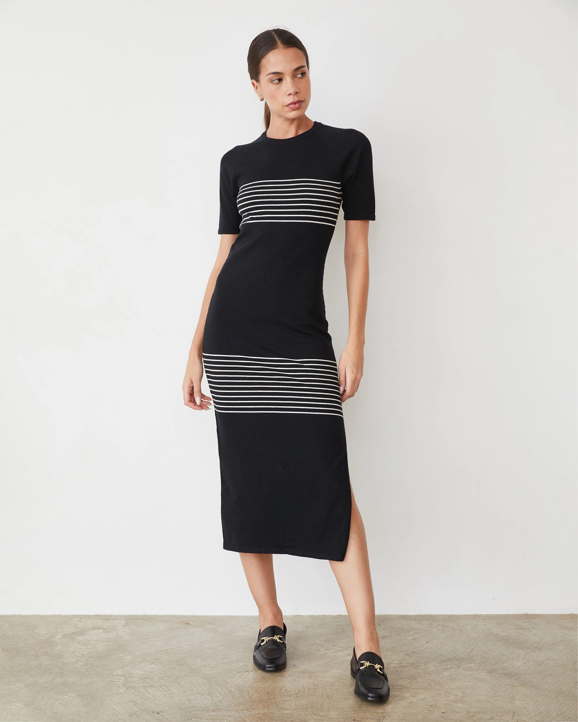 AntiPilling Technology Light Soft Knit Stripe Dress