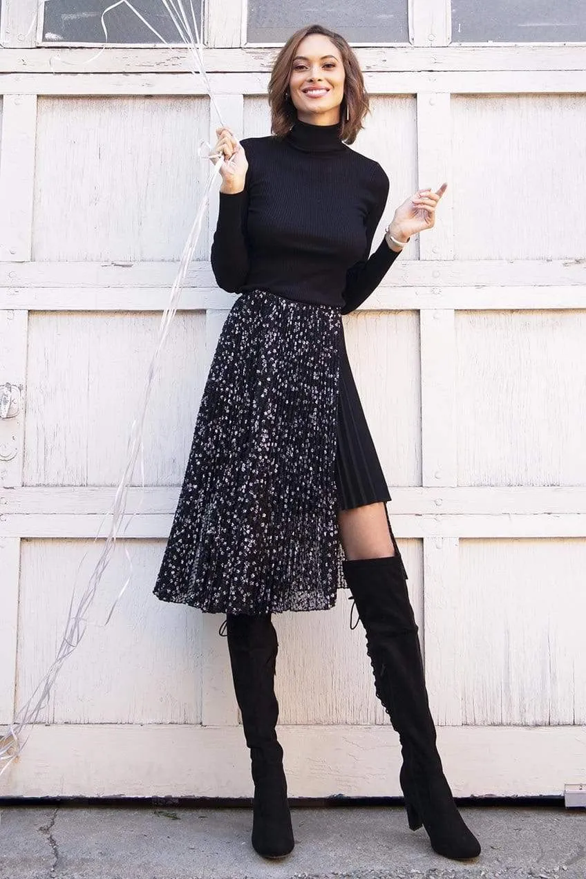 Pipa Skirt in Snowflower Polished Fit Easy Fit