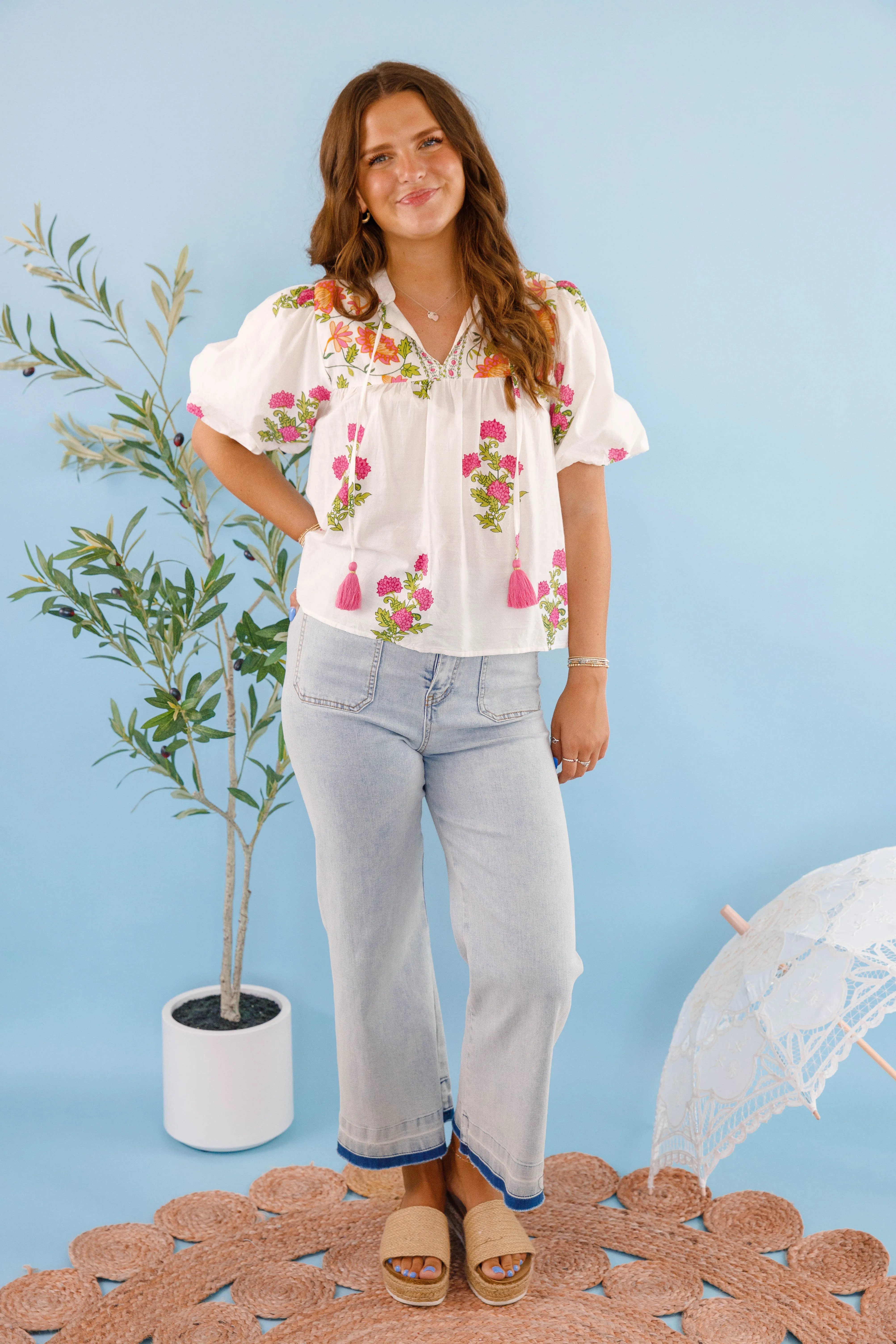 Ventilation Panel Breathable fabric On The Move Blouse-White