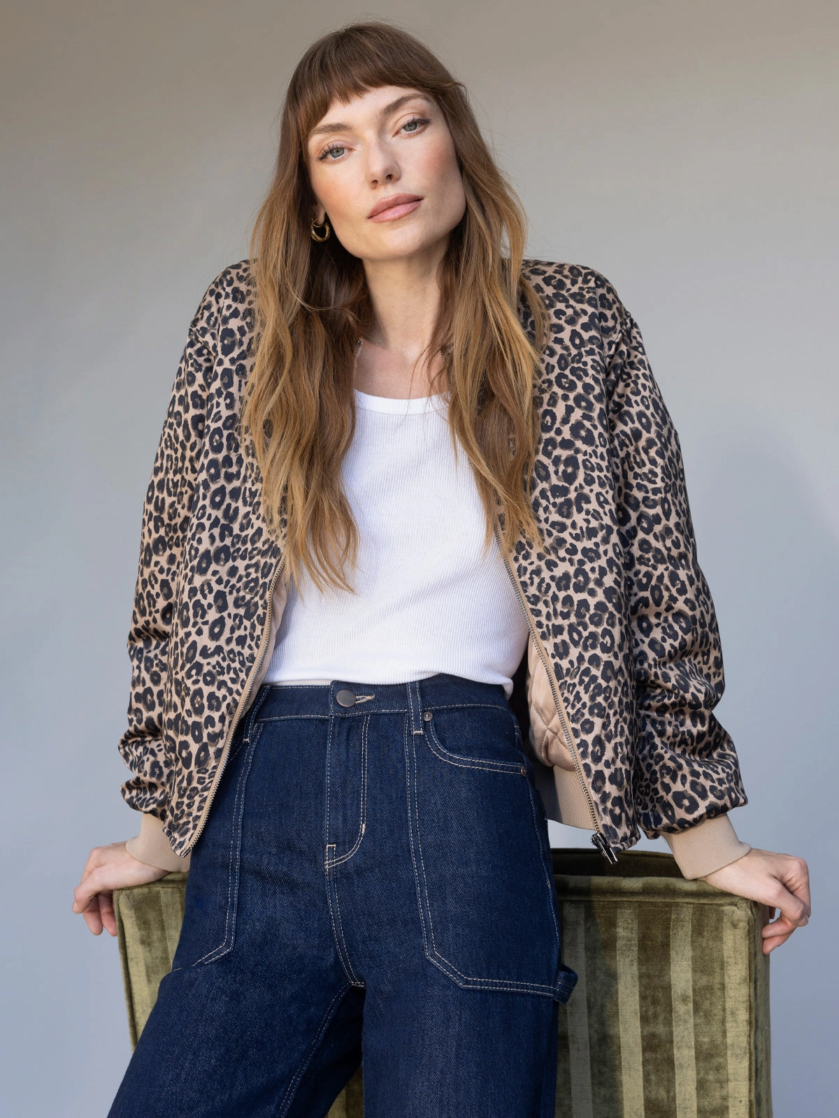 Monroe Sateen Bomber Jacket French Kitty Layer Function