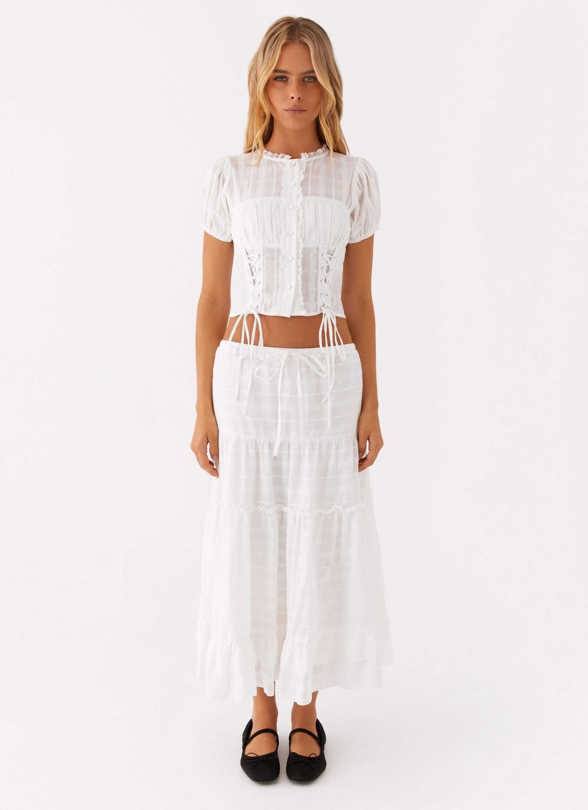 Beatrix Top - White Thermal Insulation BreathableMesh