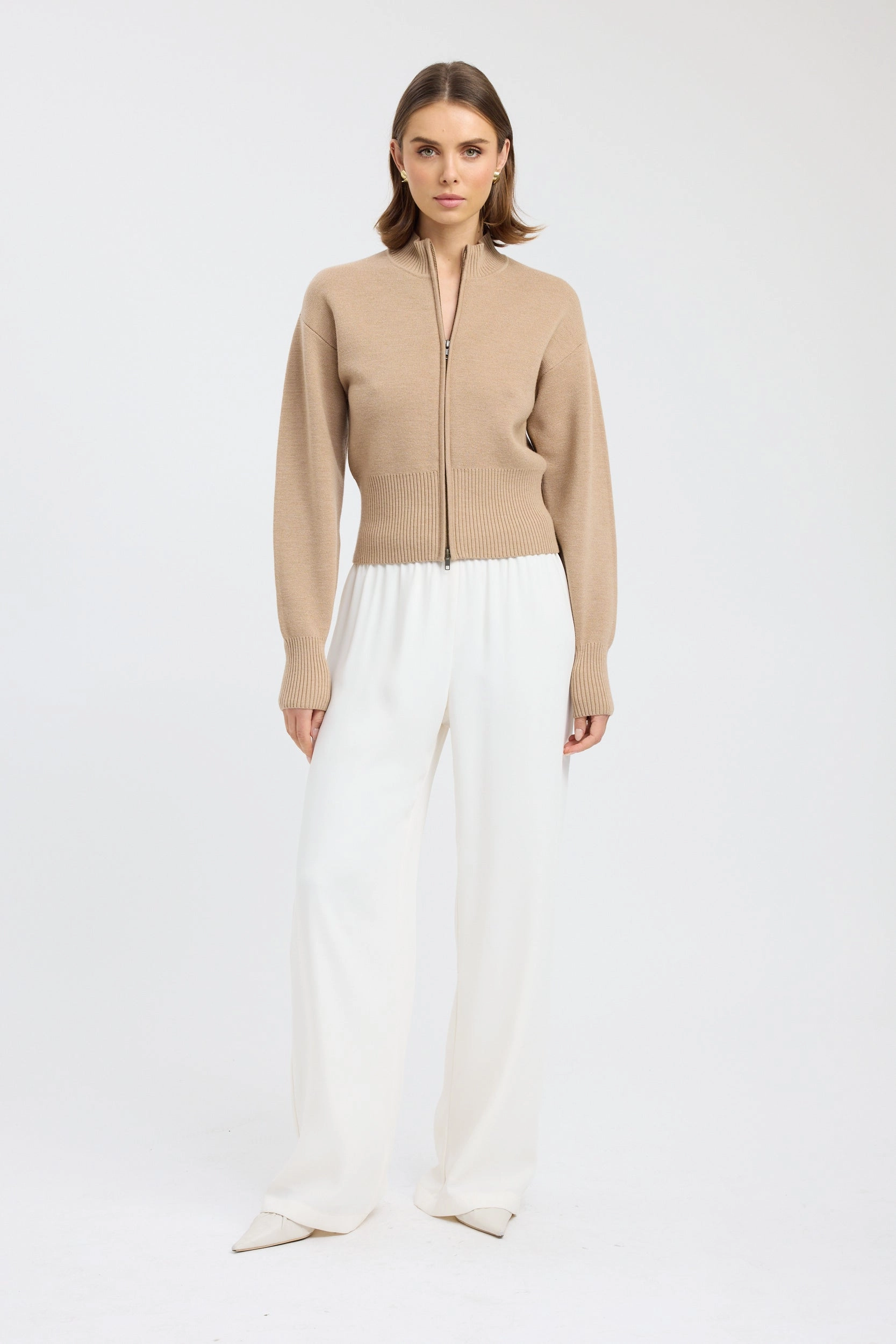 Dalton Zip Cardigan Cozy Loopback Fabric