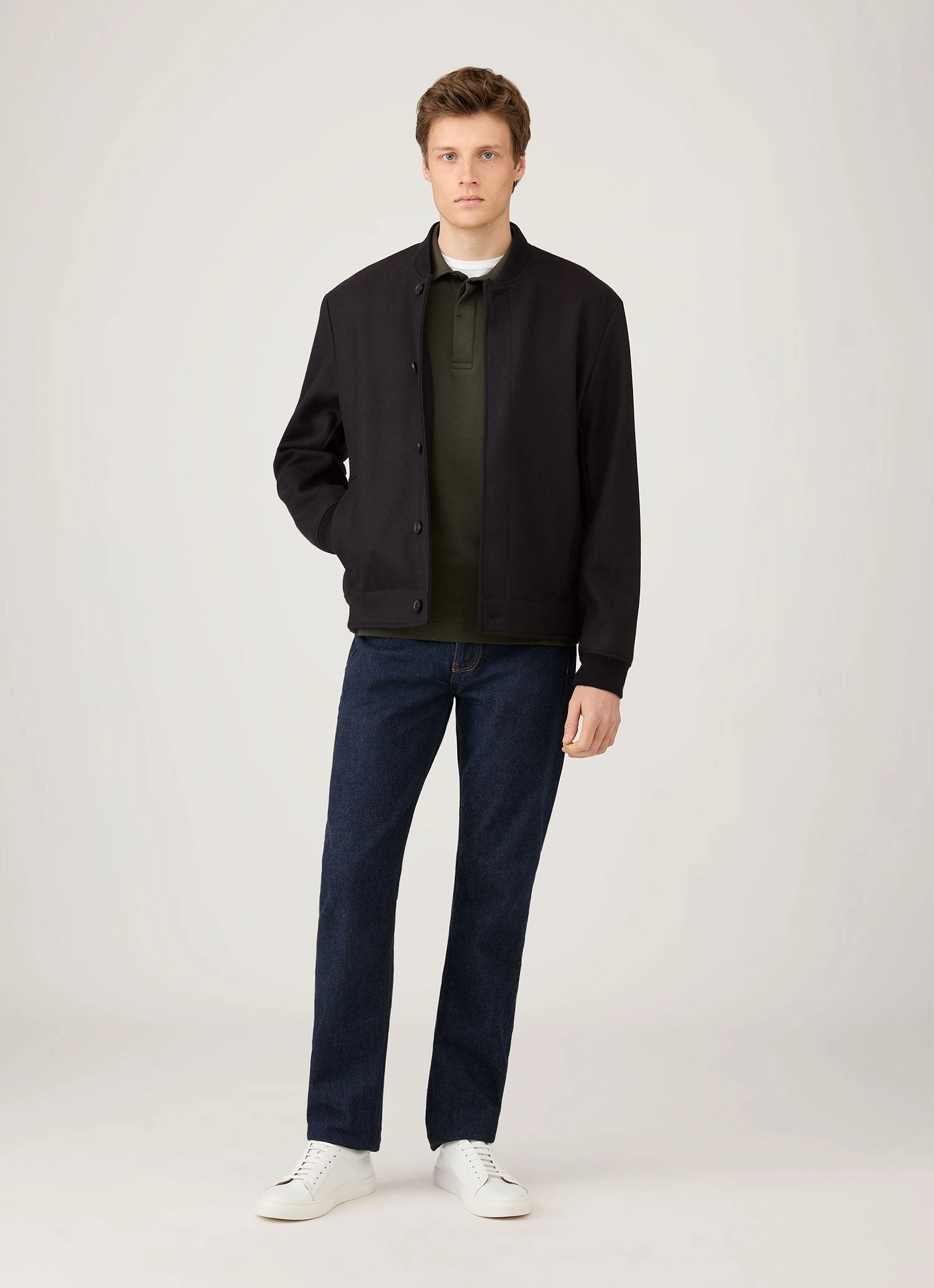 Men's Heavyweight Rugby Polo Shirt in Dark Green Summer Staple