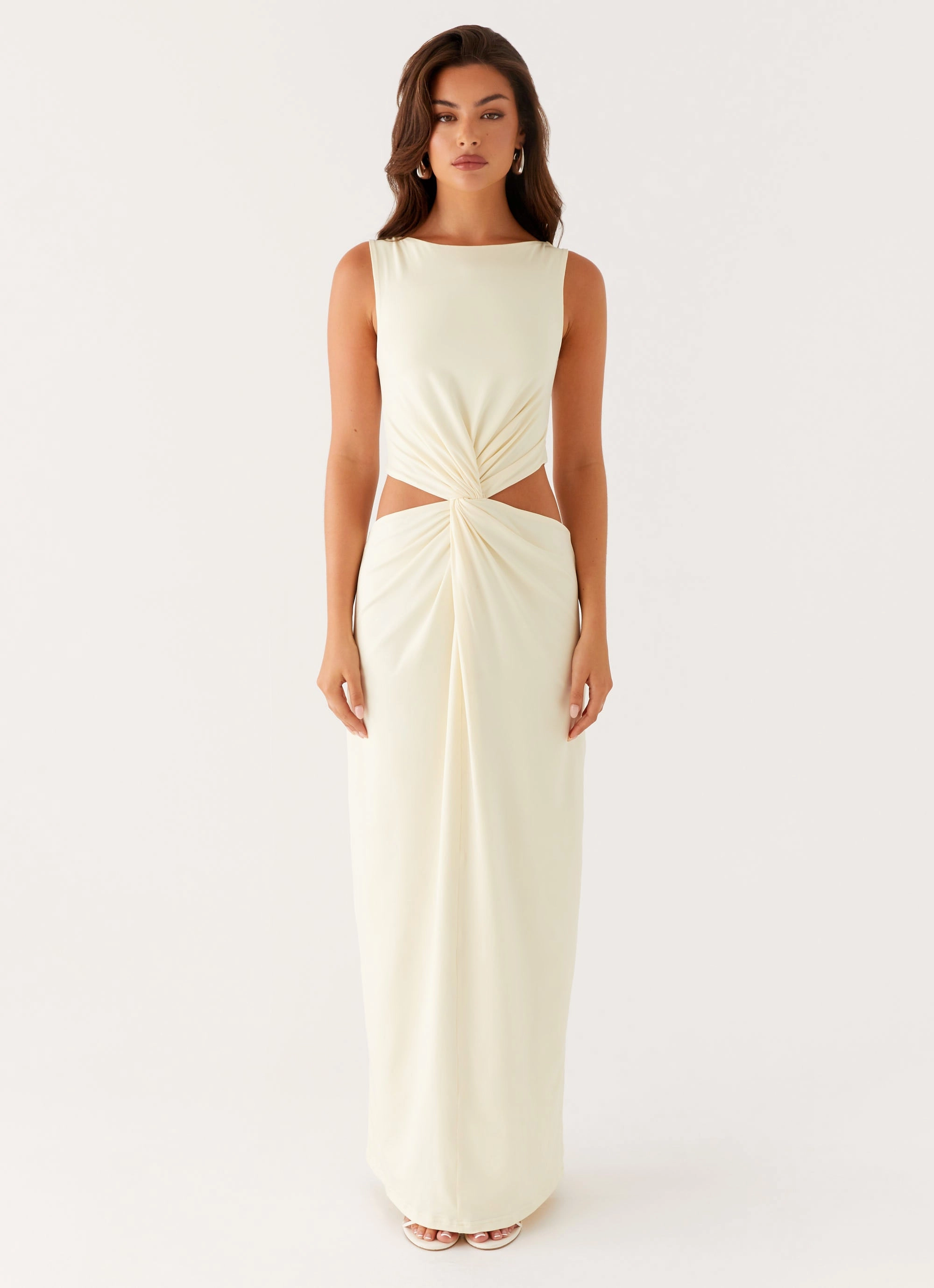 Lilabelle Twist Maxi Dress - Yellow Holiday Wear