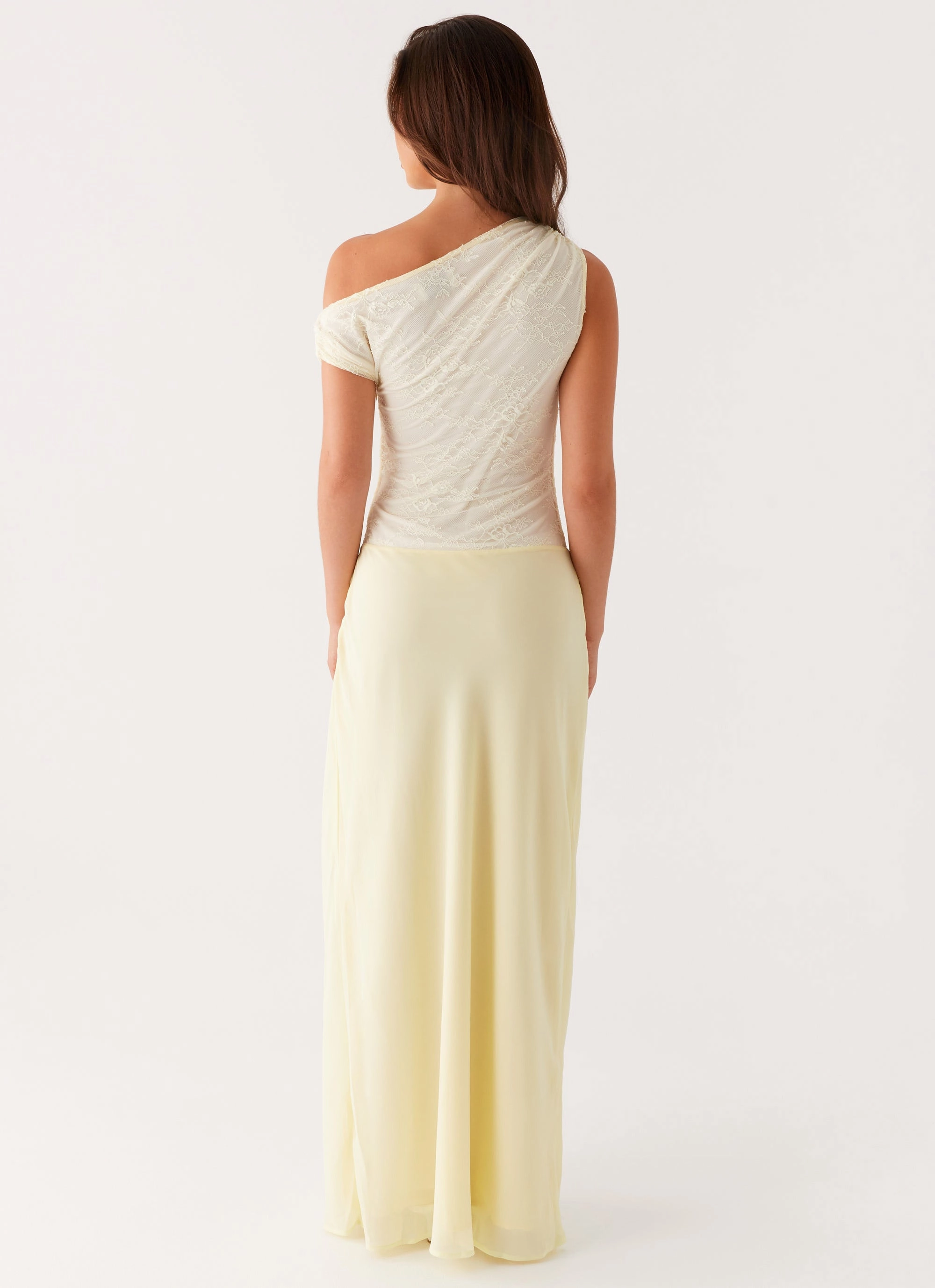 Lili Maxi Dress - Yellow Drapey Fabric