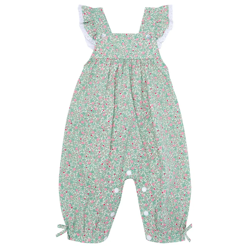 Lilly Baby Rompers - Green Floral