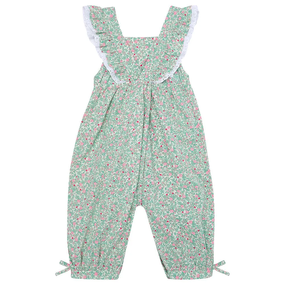 Lilly Baby Rompers - Green Floral