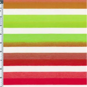 Lime/Punch/Multi Stripe Knit Fabric