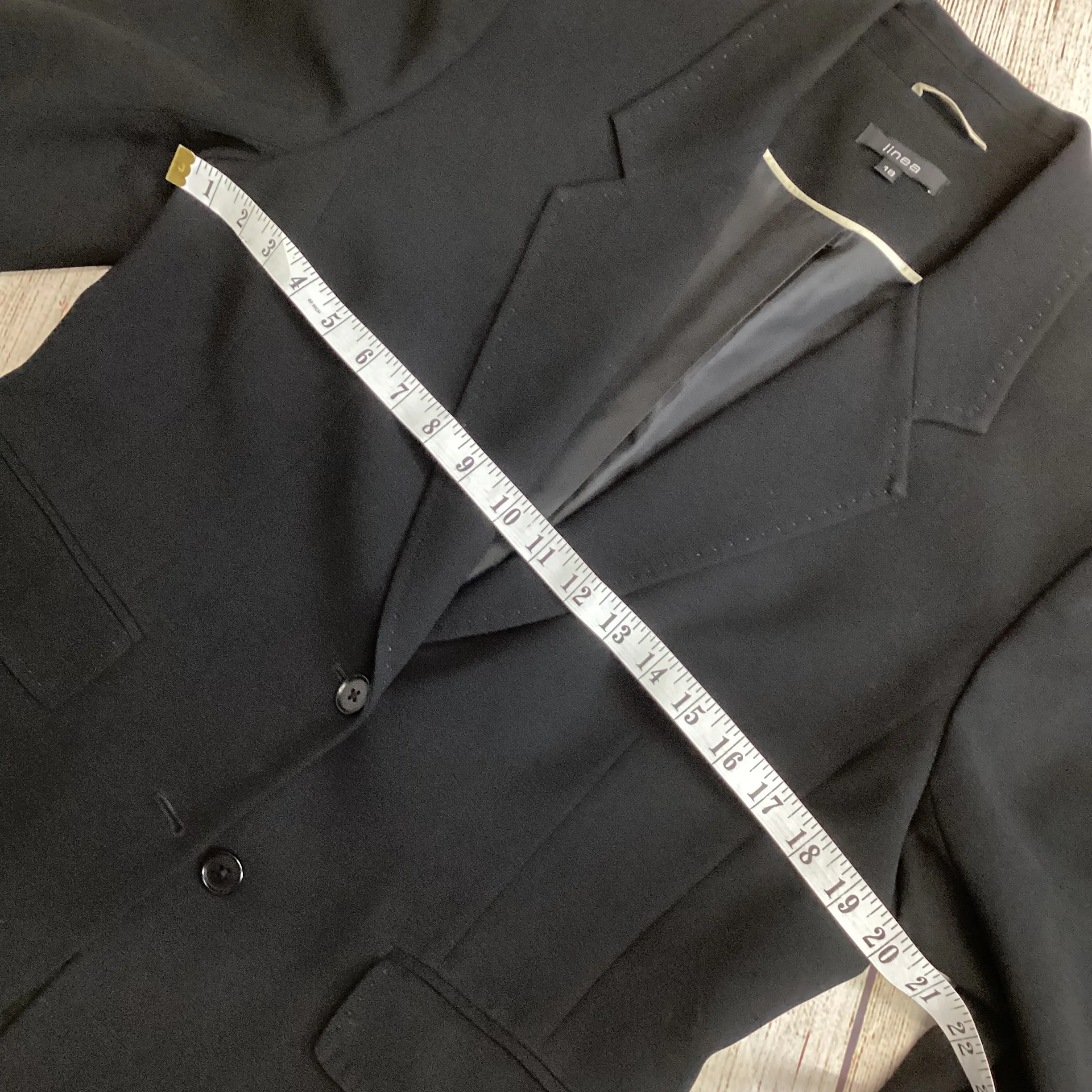 Linea Black Smart Blazer Size 16