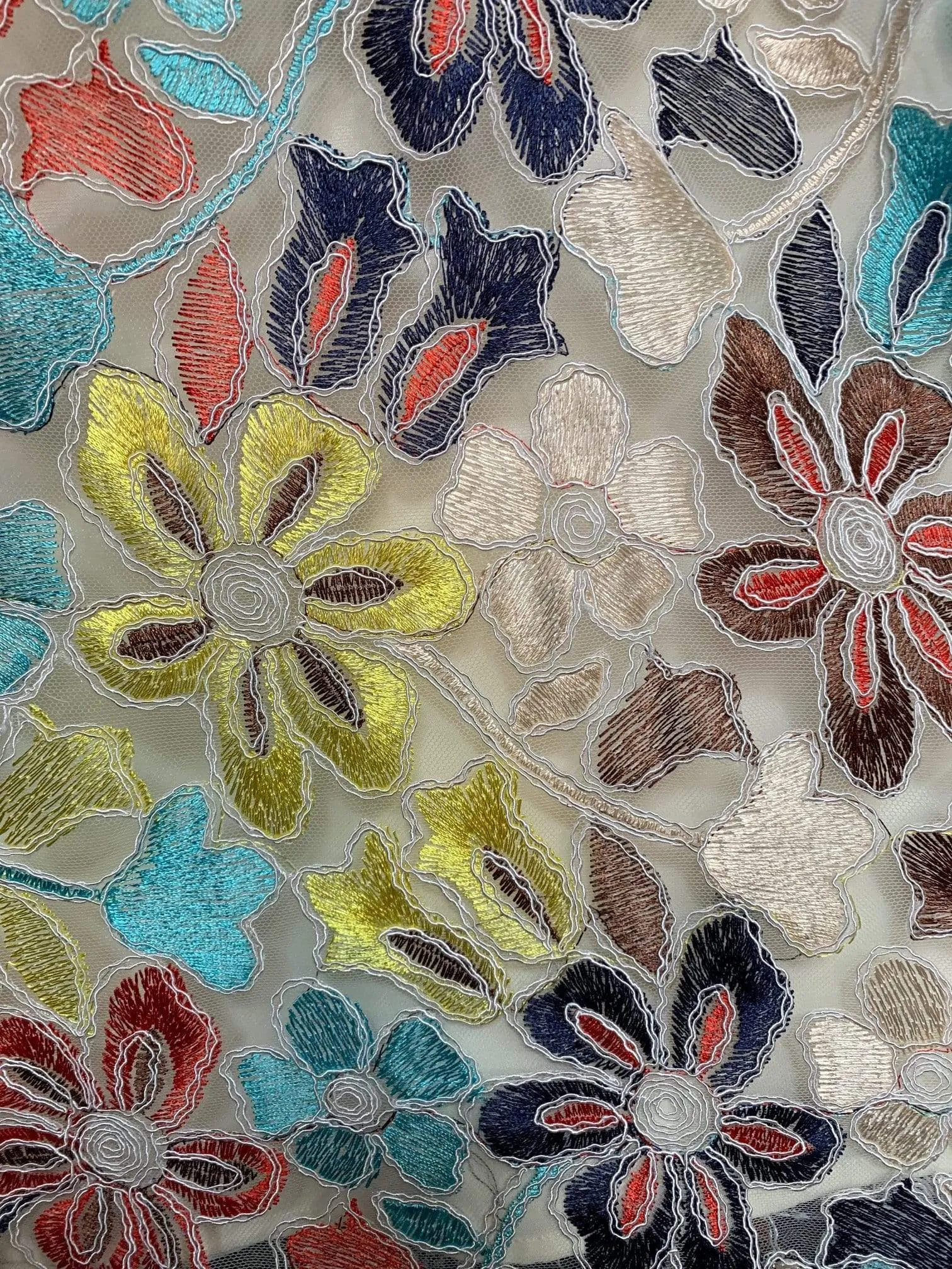 Embroidered Floral Midi Skirt Fresh Vibe