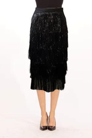 Lined Style Rita Skirt - Midnight Muse Bold Edge Budget Friendly Rita Skirt - Midnight Muse