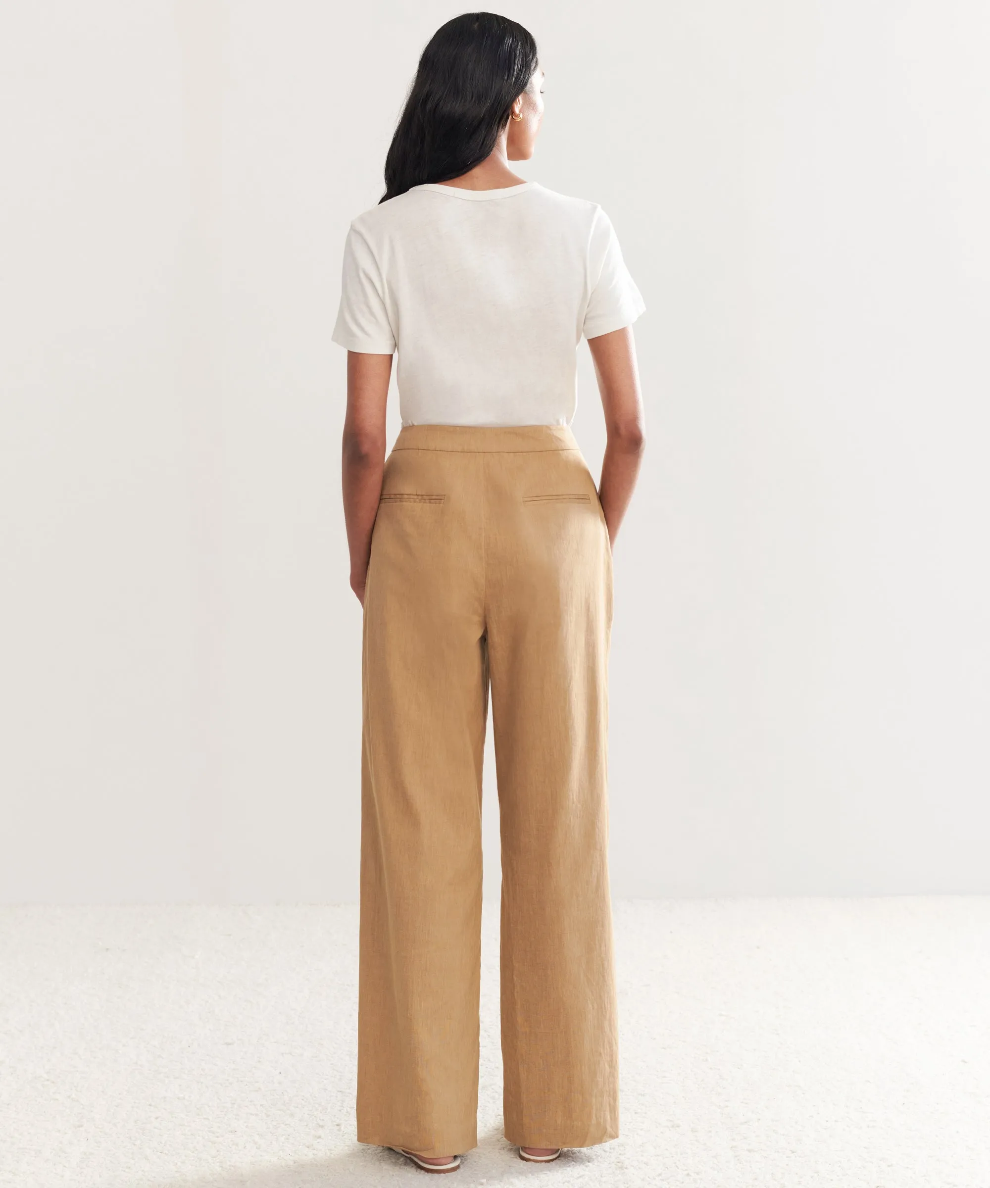 Natural Fiber Blend Linen Keaton Pant