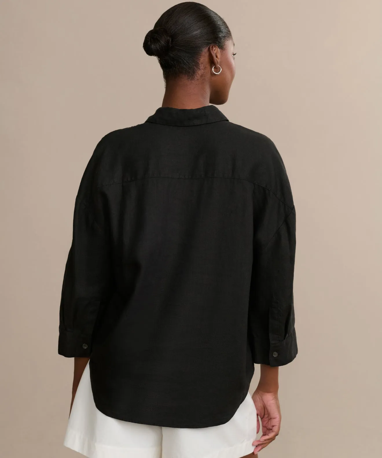 Wrinkle Resistant Texture Airflow Vents Linen Logan Shirt