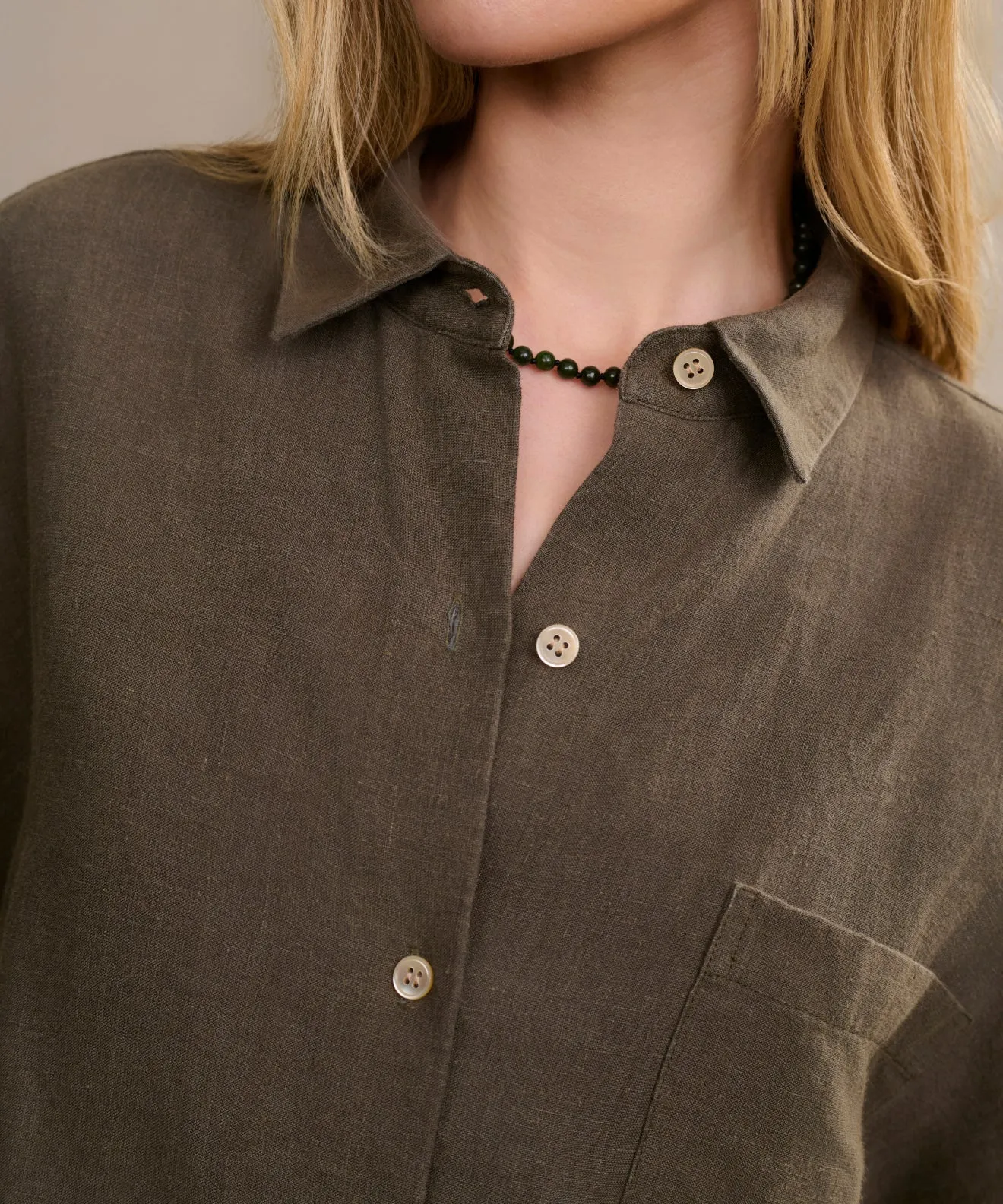 Linen Logan Shirt WrinkleFree Fabric RaglanSleeve