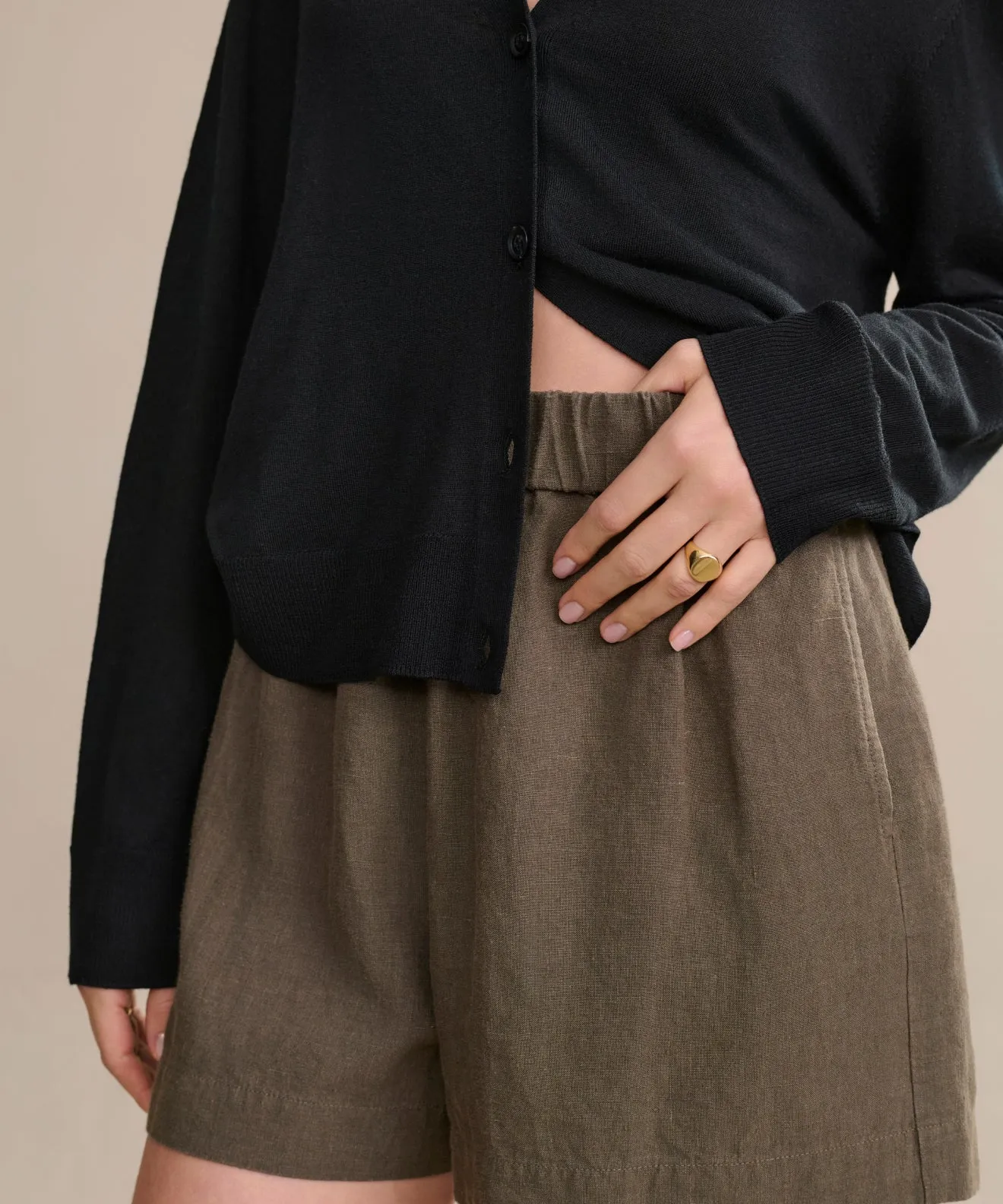 Linen Logan Short Thermal Regulating Fabric