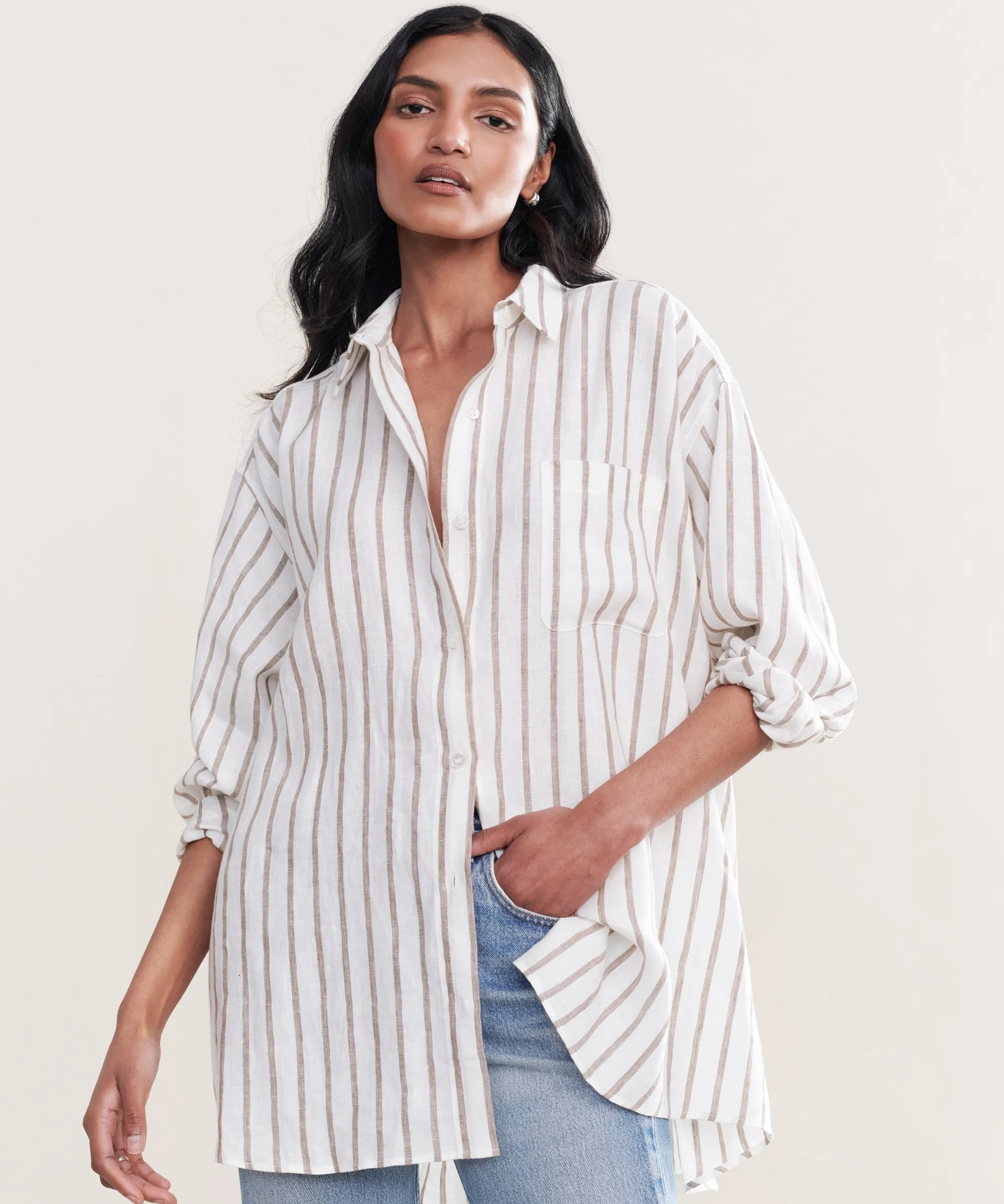 Linen Relaxed Oversized Shirt Non Chafe Armholes