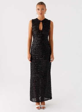 Linen blend Kore Sequin Maxi Dress - Black Kore Sequin Maxi Dress - Black Sister Charm Effortless weekend dress