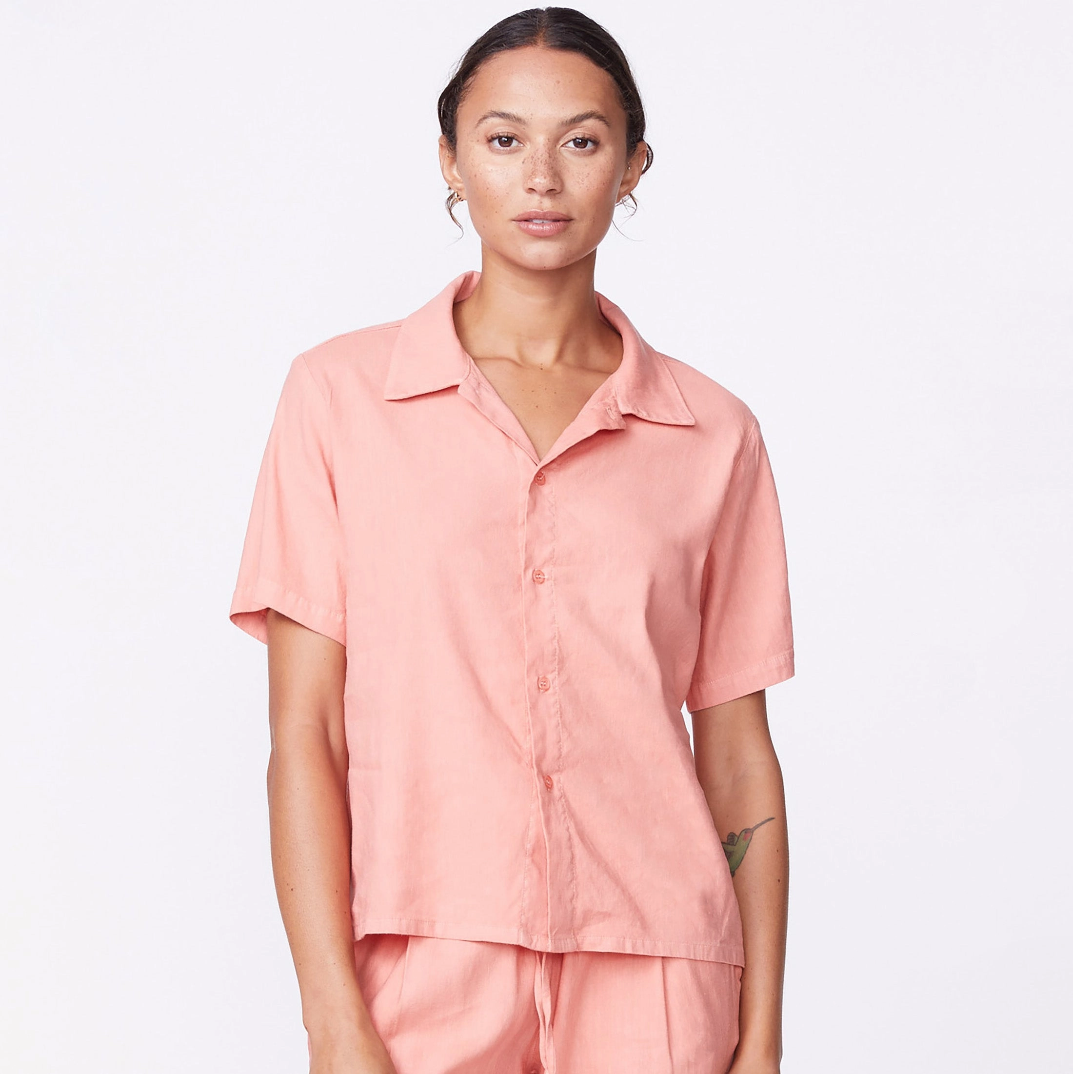 Linen Vacation Shirt Activewear Top