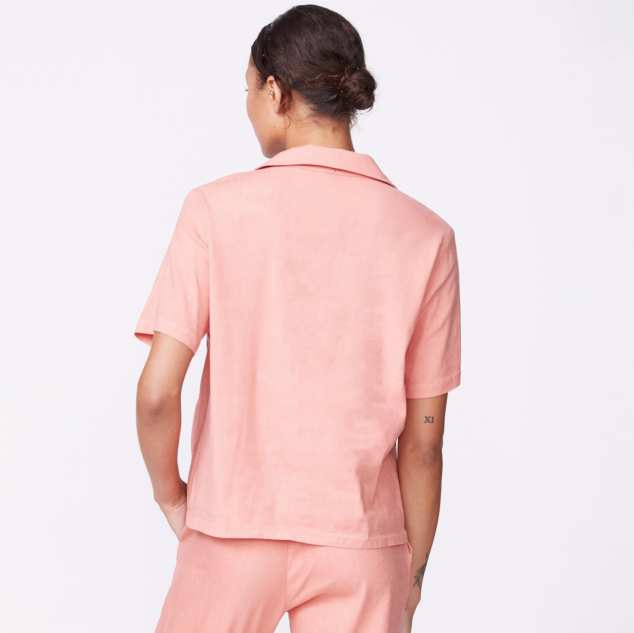 Anti Slip Shoulder Padding Linen Vacation Shirt