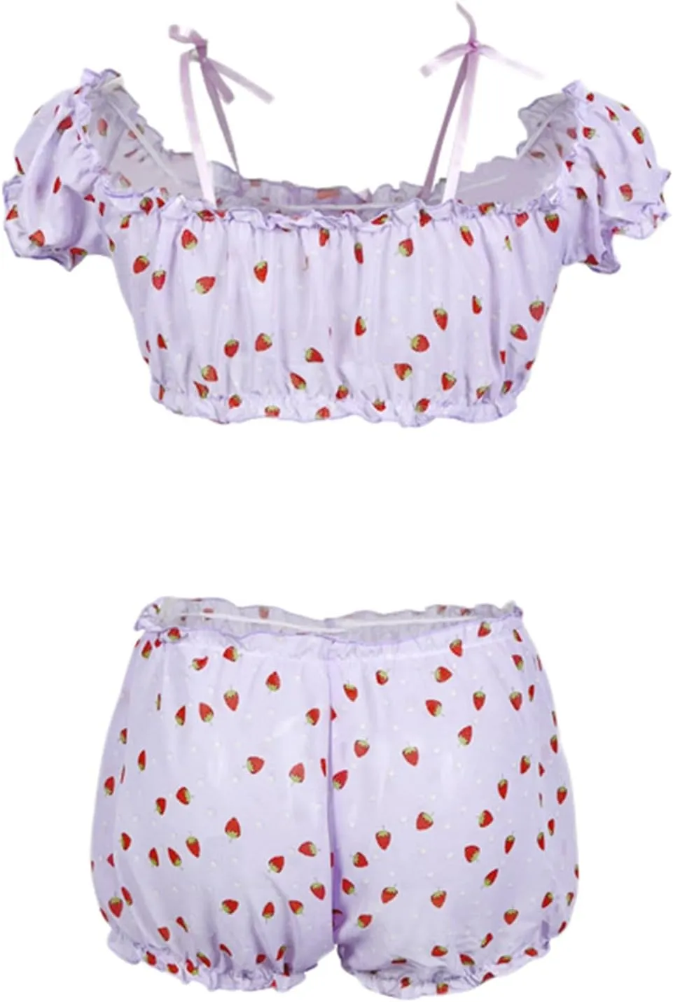 Lingerie Sets for Women Sexy Wrapped Underwear Set One Shoulder Suspender Pajamas Women's Printed Set