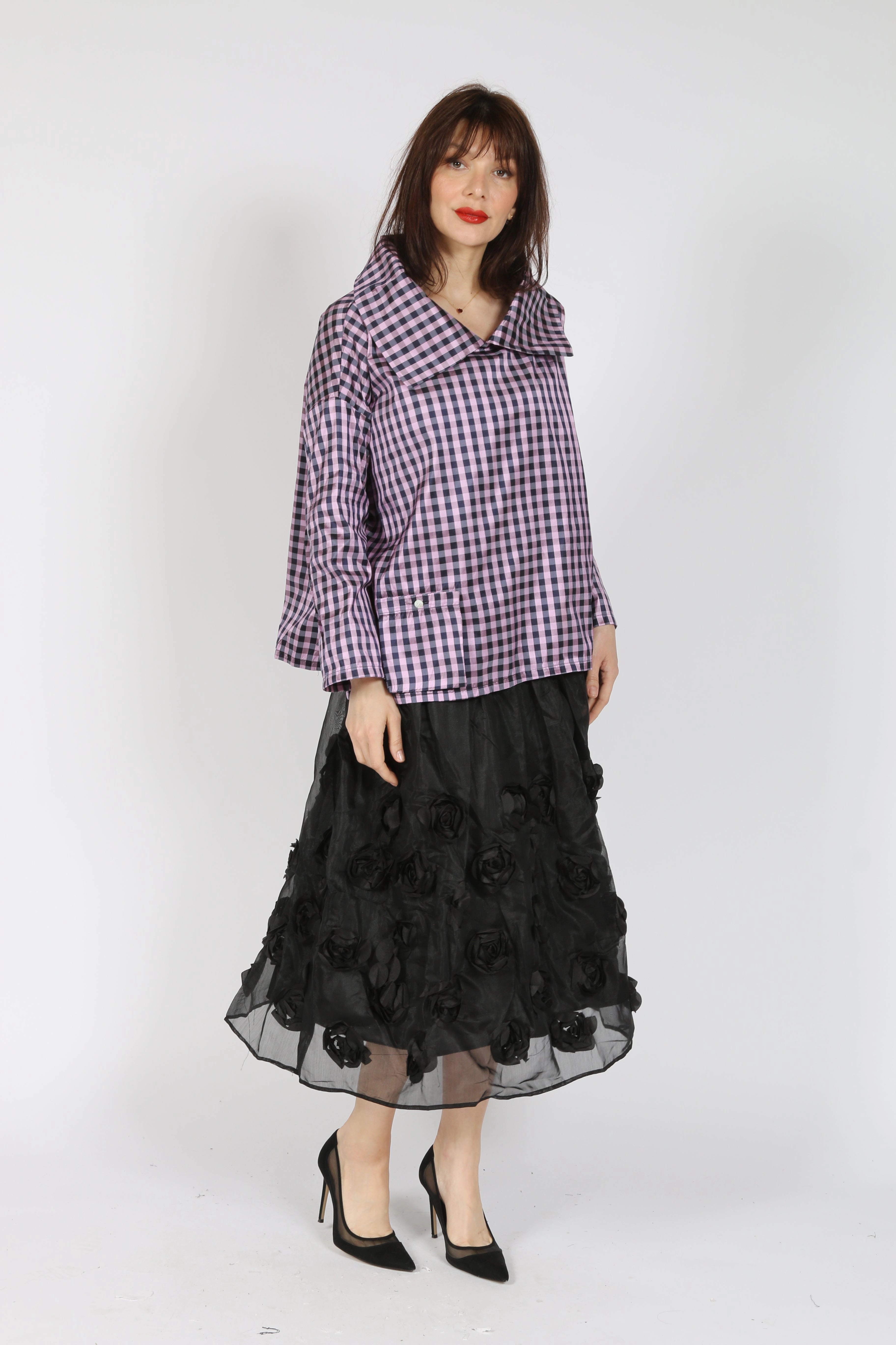 NonRestrictiveCollar ArticulatedElbowShaping Lit117 top