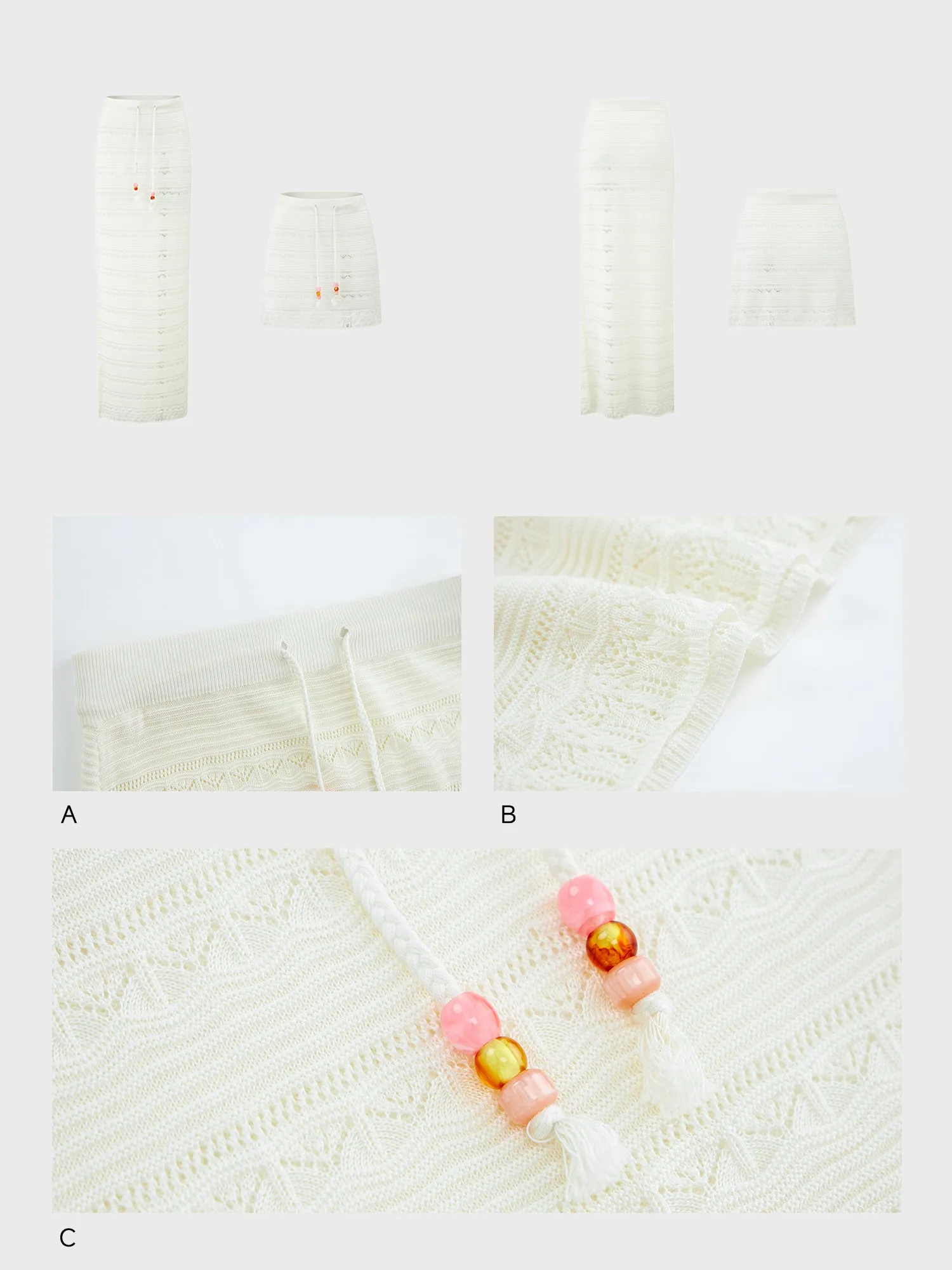 LLDC 'SUMMER DREAM' Lyocell Drawstring Knitted Tube Top & Long Skirt Set