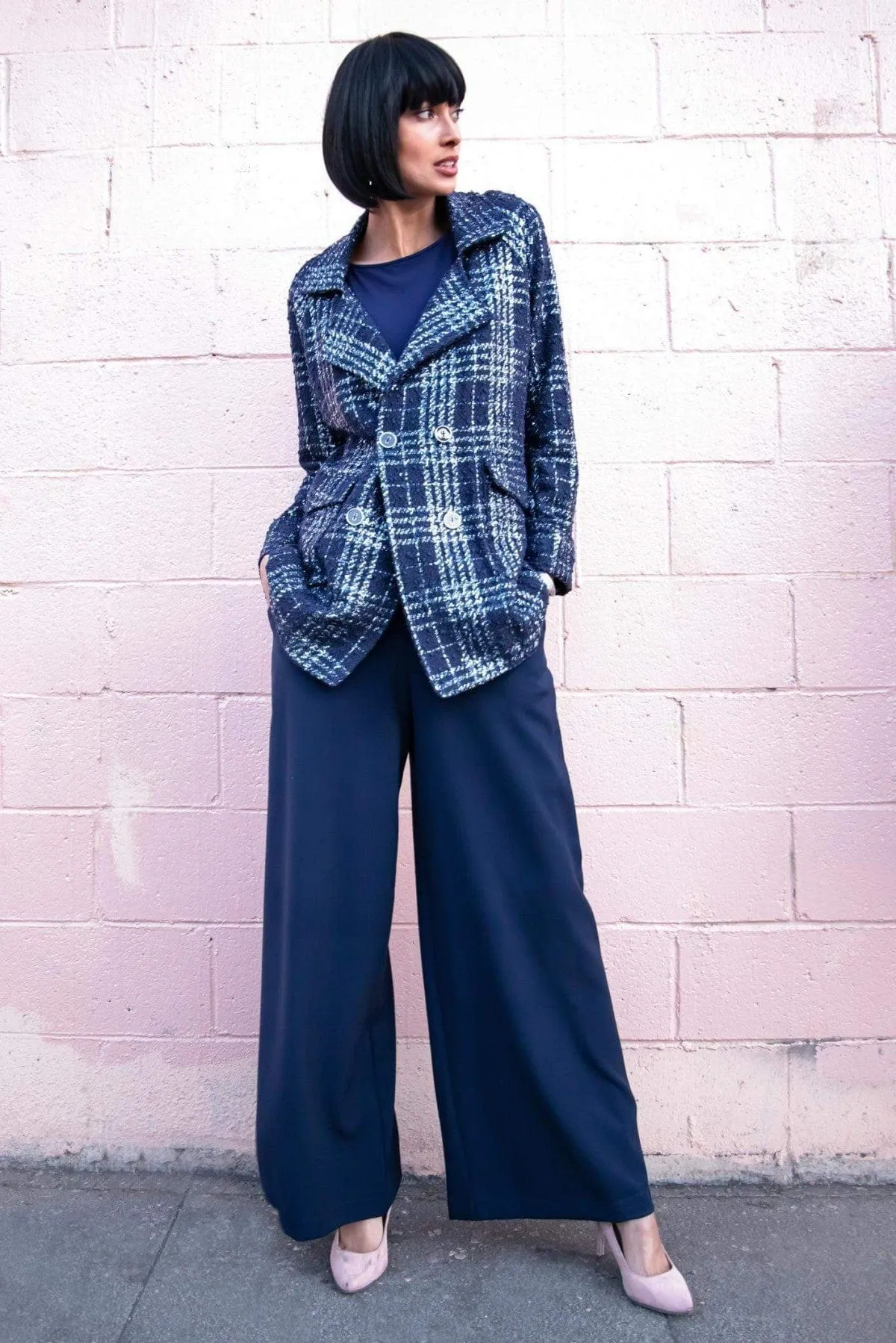 Logan Coat - Midnight Paris Flexible Joint Articulation