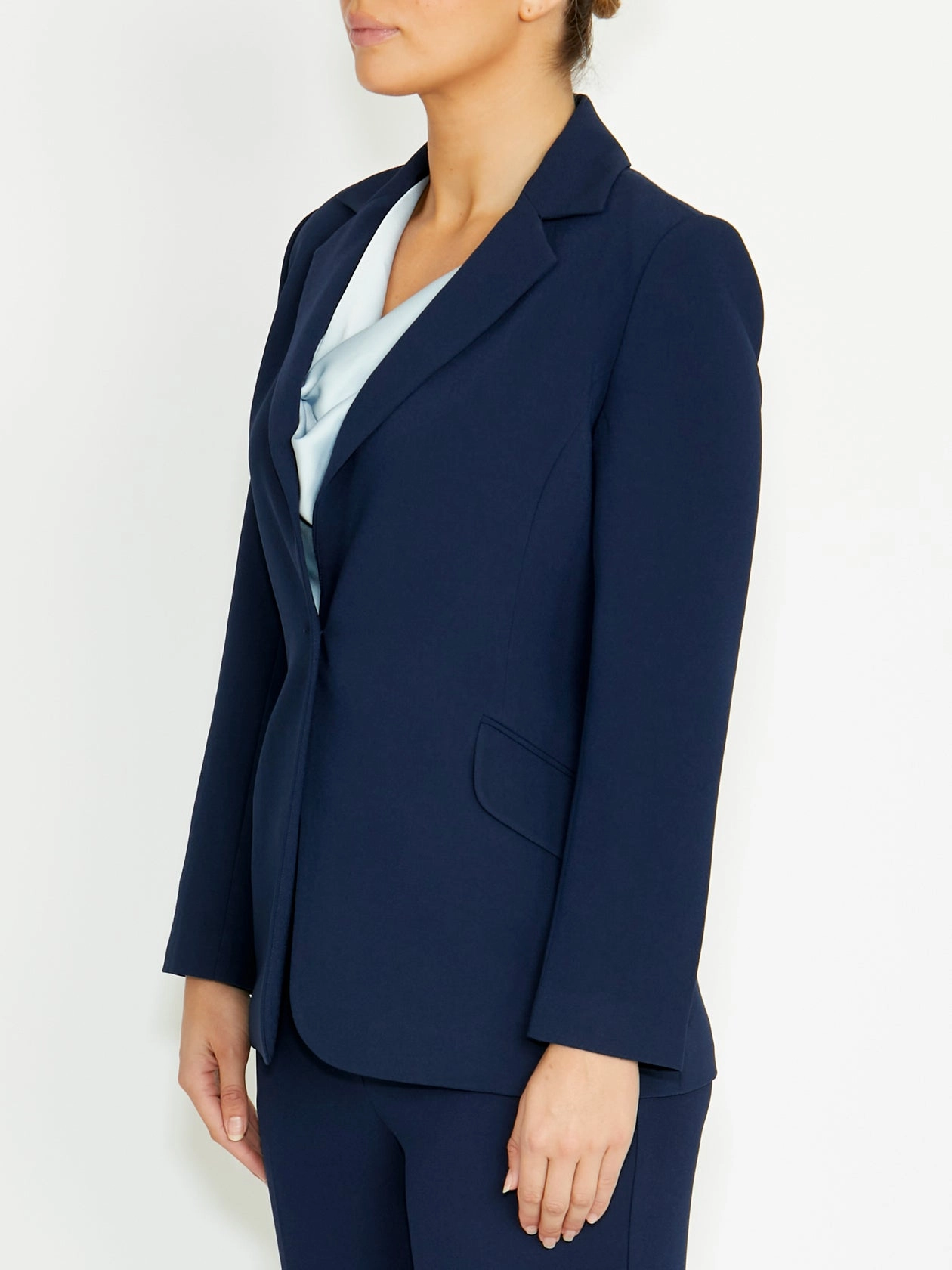 Lola Navy Blazer Indoor Layer Travel Ready
